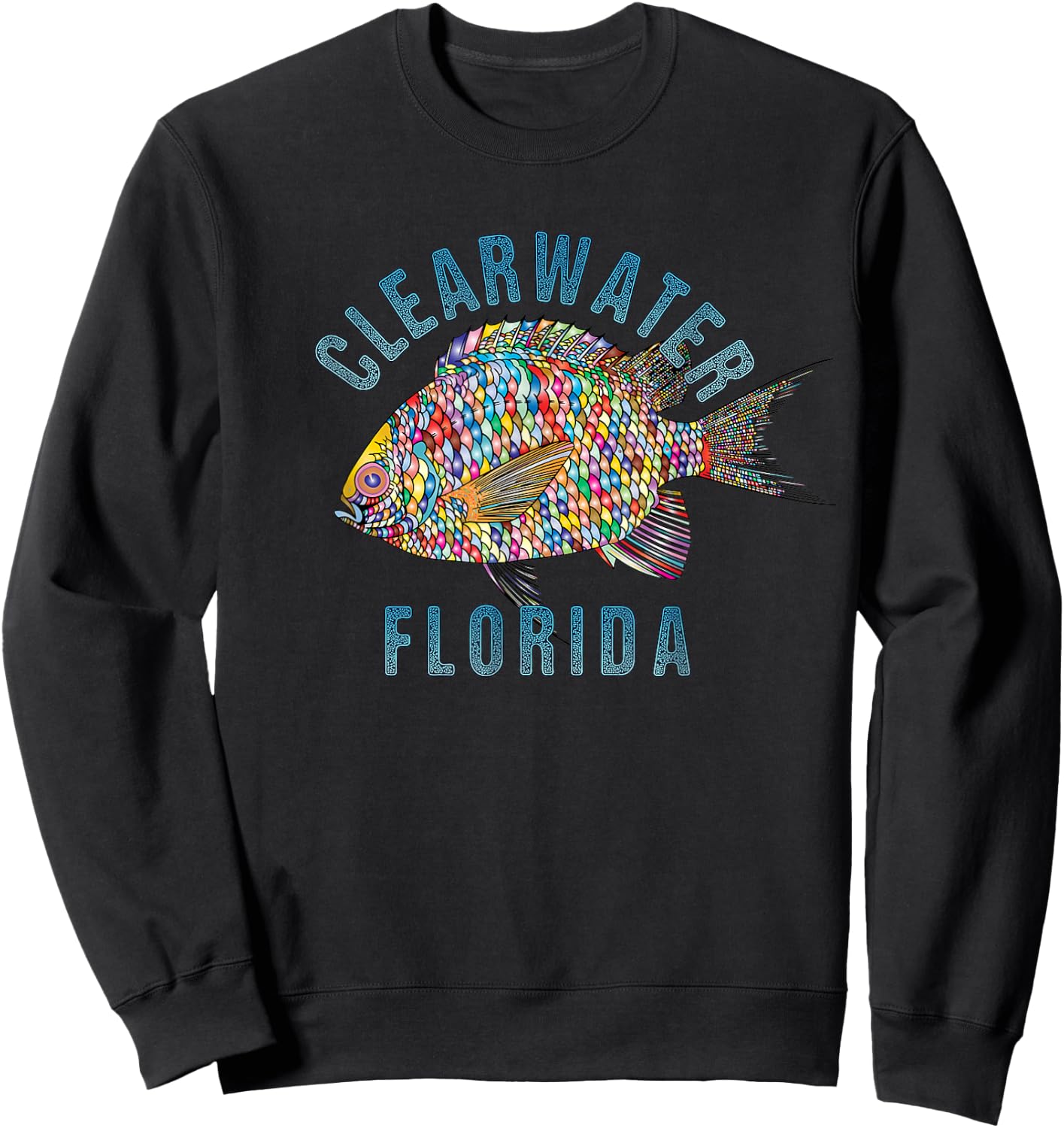 Clearwater, Florida Beach Design / Souvenir Illustration Men Women Girls Kids Sweatshirt - Sweatshirt | Black