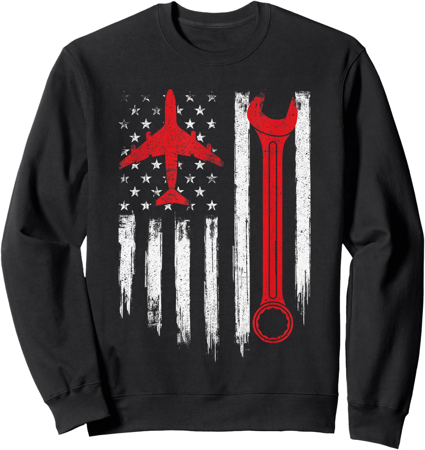 Airplane Mechanic Tools - Aviation Technician Plane Lover Sweatshirt - Sweatshirt | Black