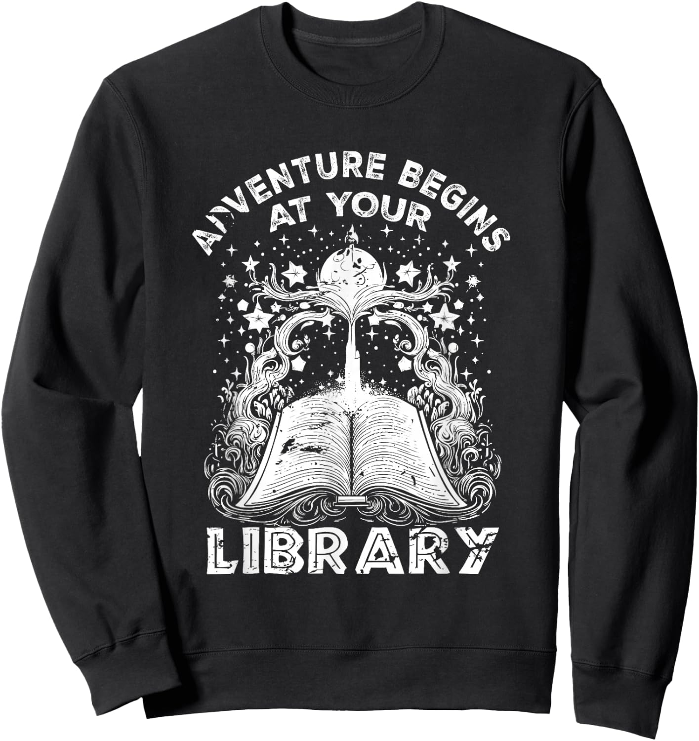 Adventure Begins At Your Library Summer Reading Program Sweatshirt - Sweatshirt | Black
