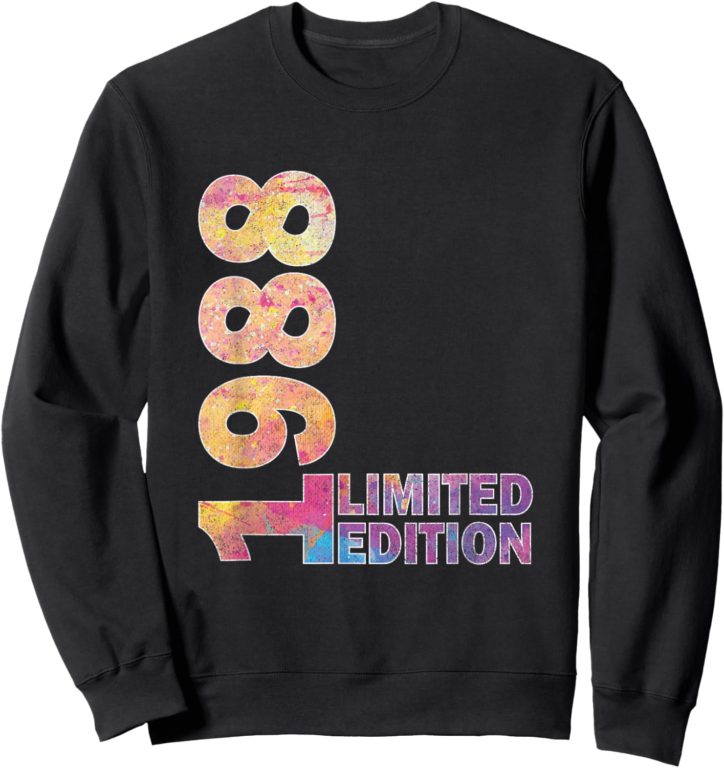 37th Birthday Gift women hued born 1988 turning 37 Year Old Sweatshirt - Sweatshirt | Black