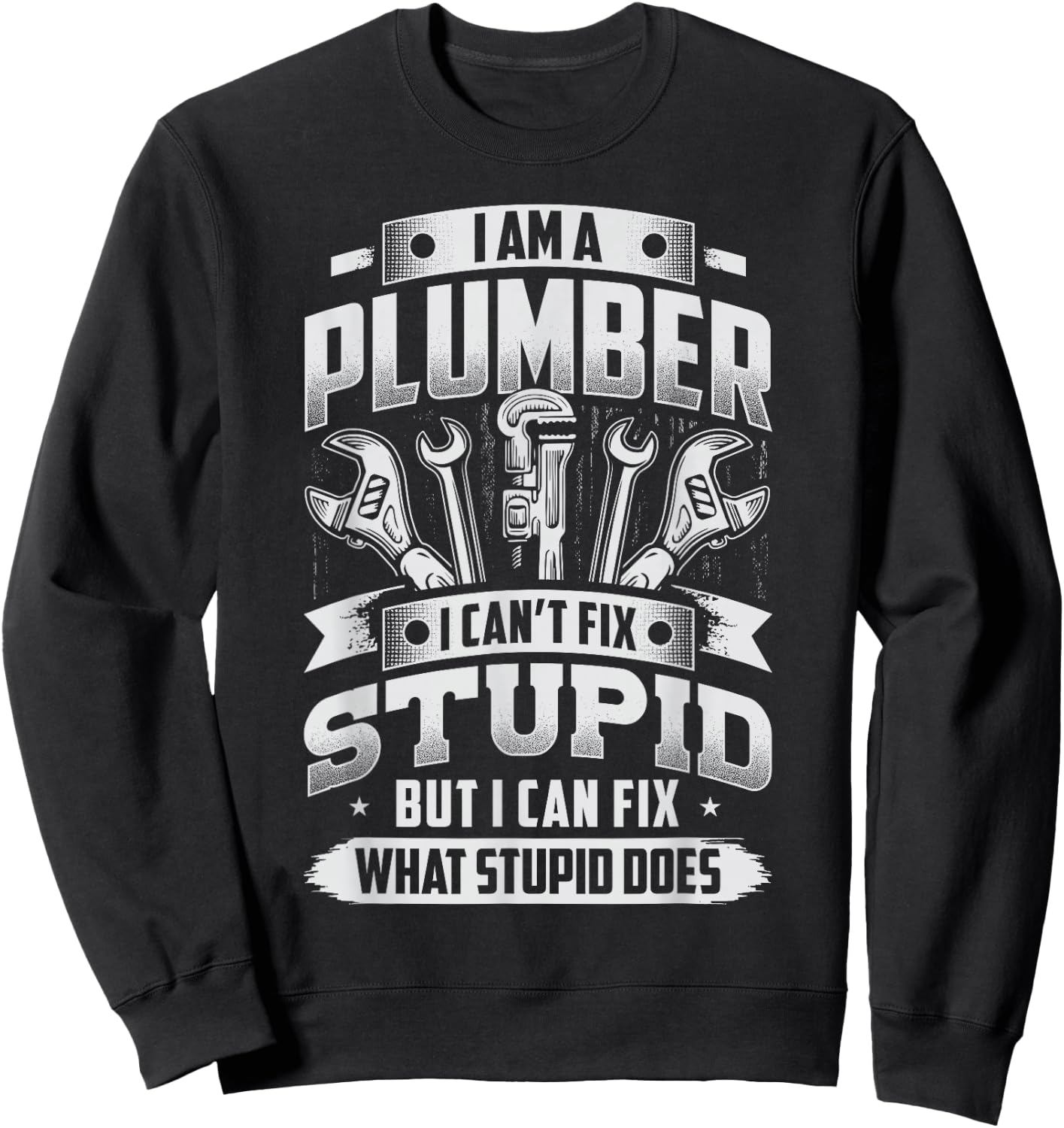 Funny Plumber Men Sweatshirt - Sweatshirt | Black