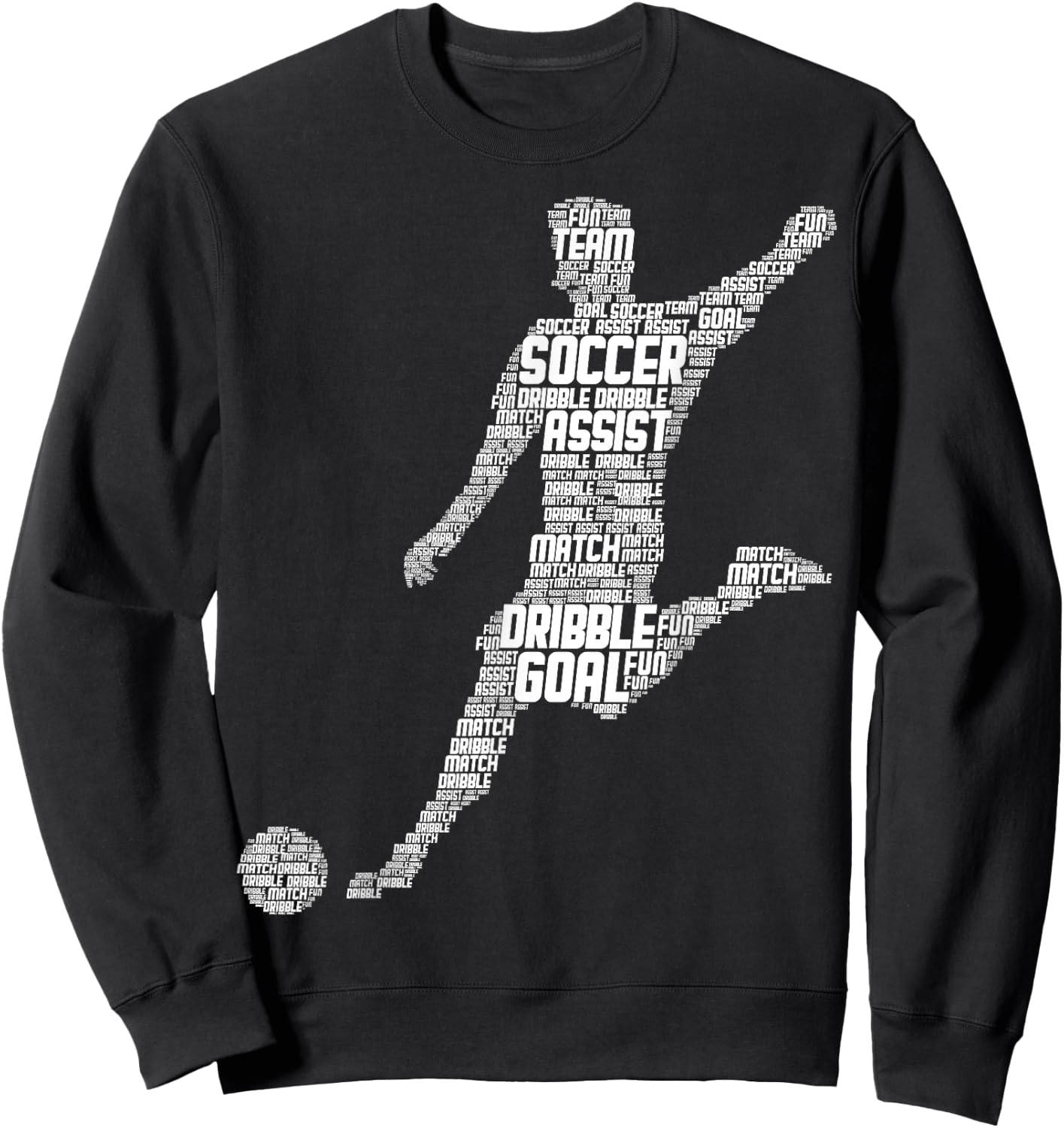 Soccer Player Men Kids Boys Sweatshirt - Sweatshirt | Black