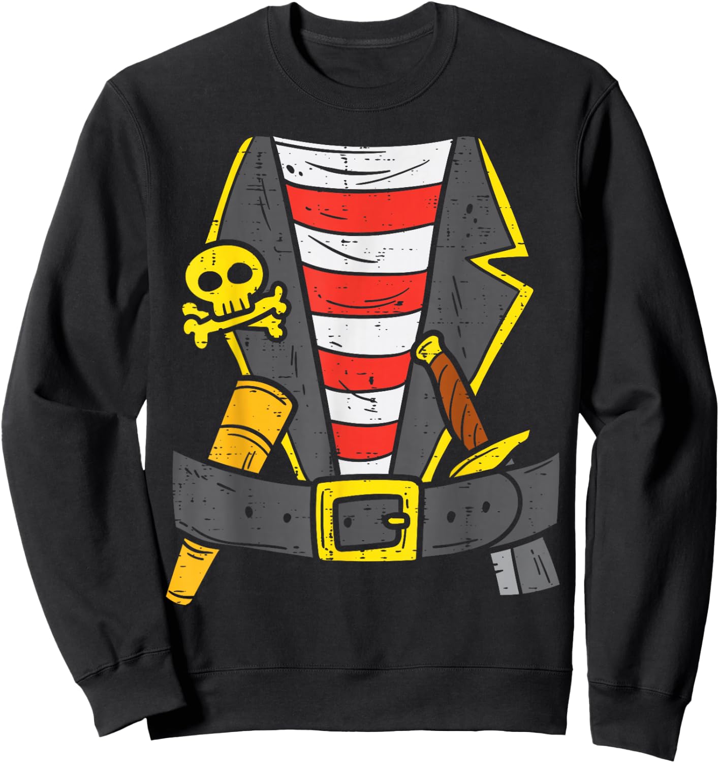 Buccaneer Pirate Carribean Costume Halloween Men Boys Kids Sweatshirt - Sweatshirt | Black