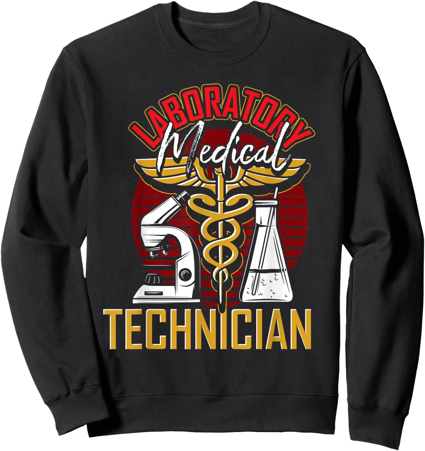 Retro Laboratory Scientist Lab Medical Laboratory Technician Sweatshirt - Sweatshirt | Black