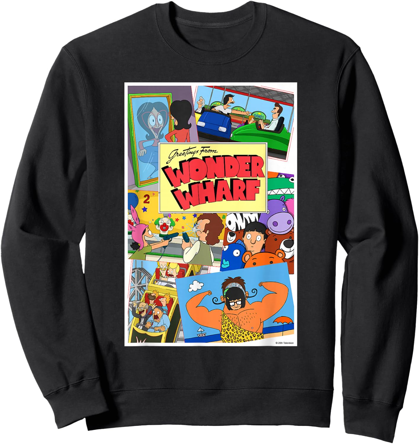 The Bob's Burgers Movie Greetings from Wonder Wharf Sweatshirt - Sweatshirt | Black