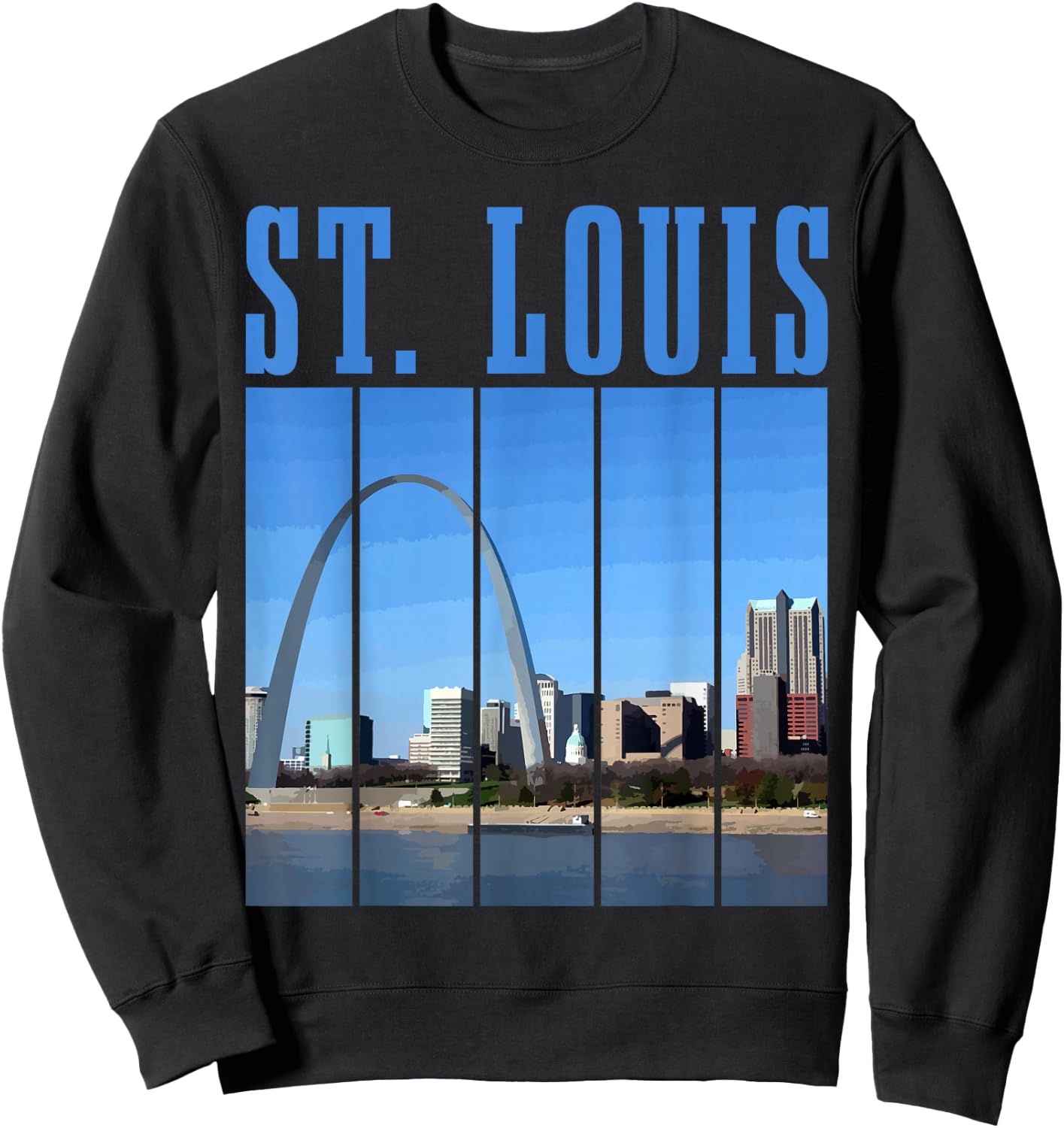 St. Louis Skyline 314 Missouri Vintage Pride Sweatshirt - Sweatshirt | Black