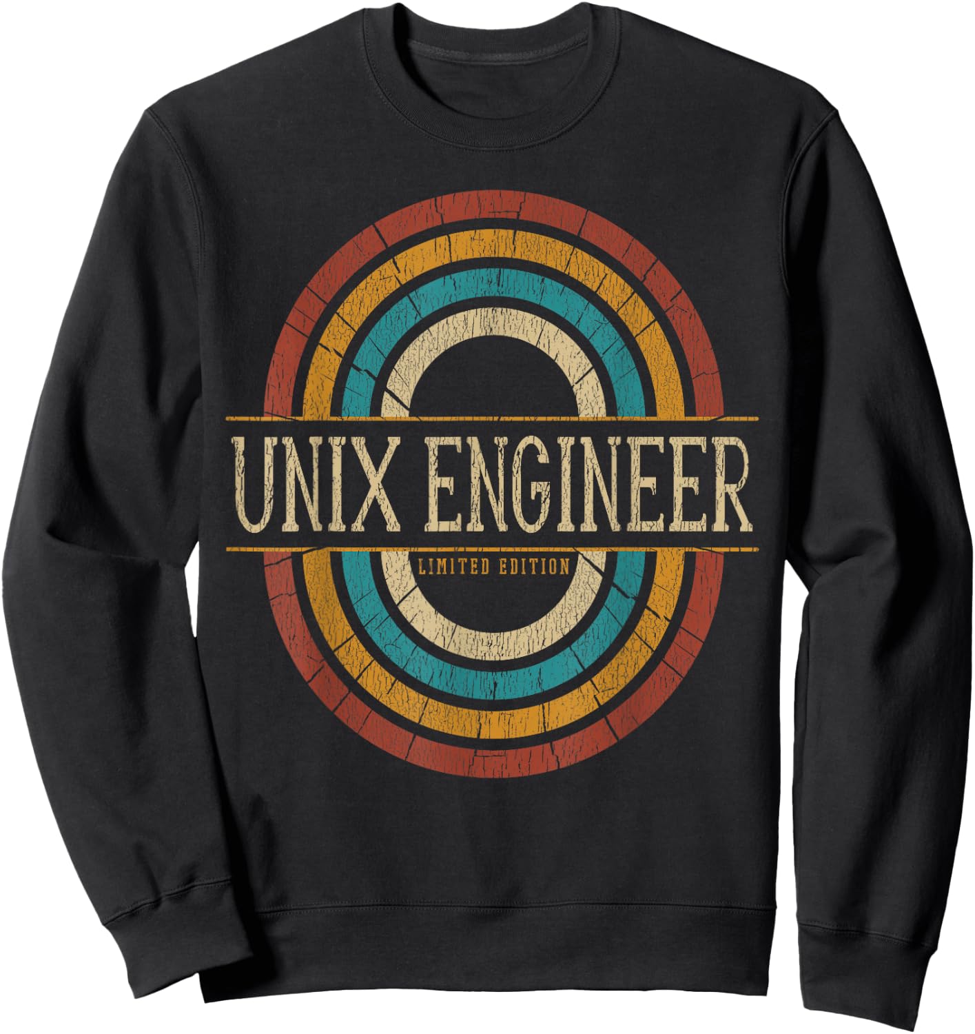 Unix Engineer Vintage Retro Sweatshirt - Sweatshirt | Black