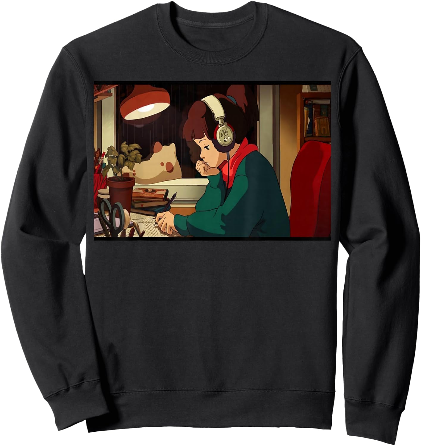 Lofi Hip Hop Chill Jazz Hop Beats to Relax to Lofi Girl Sweatshirt - Sweatshirt | Black