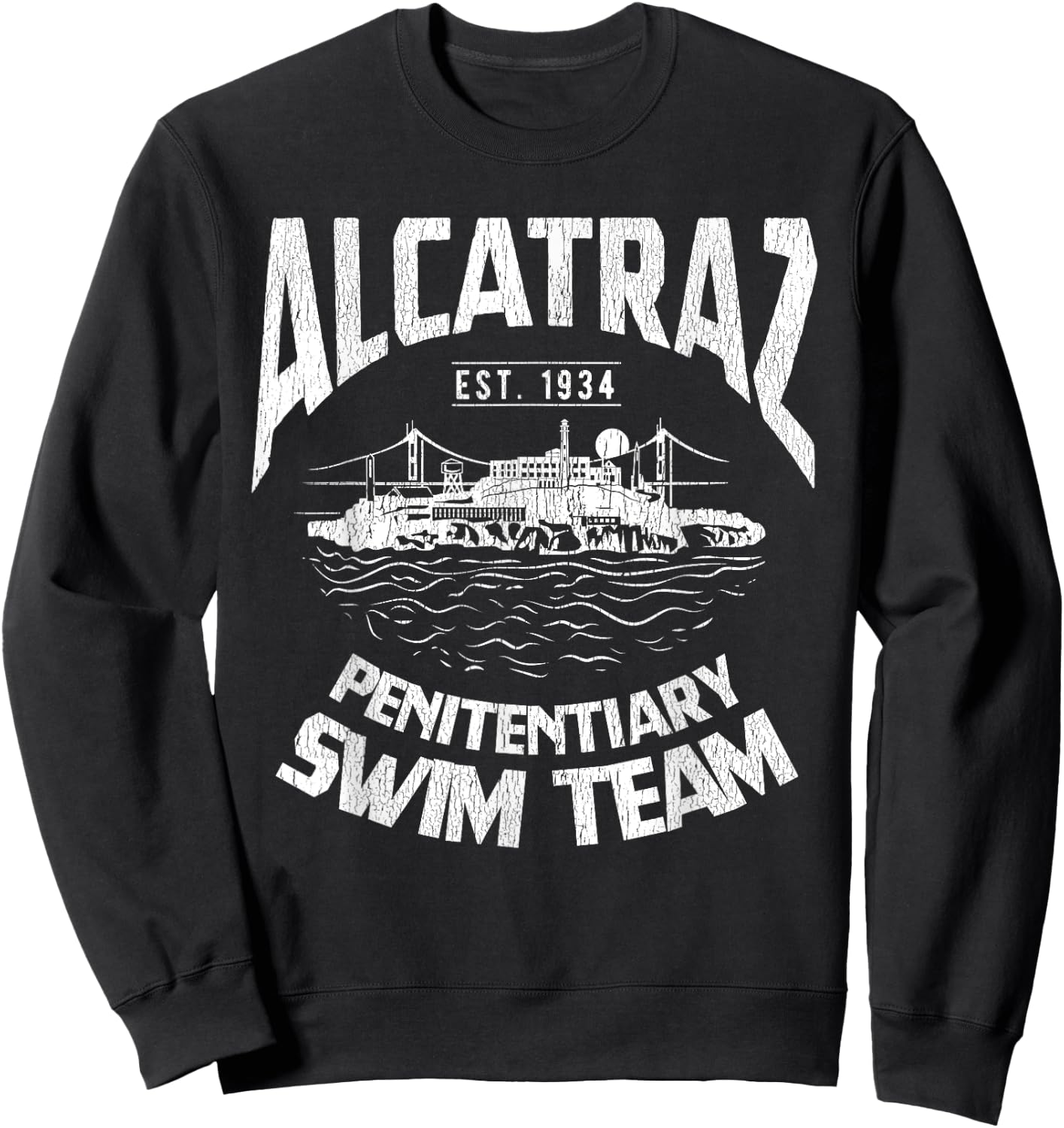 Alcatraz Penitentiary Swim Team Sweatshirt - Sweatshirt | Black