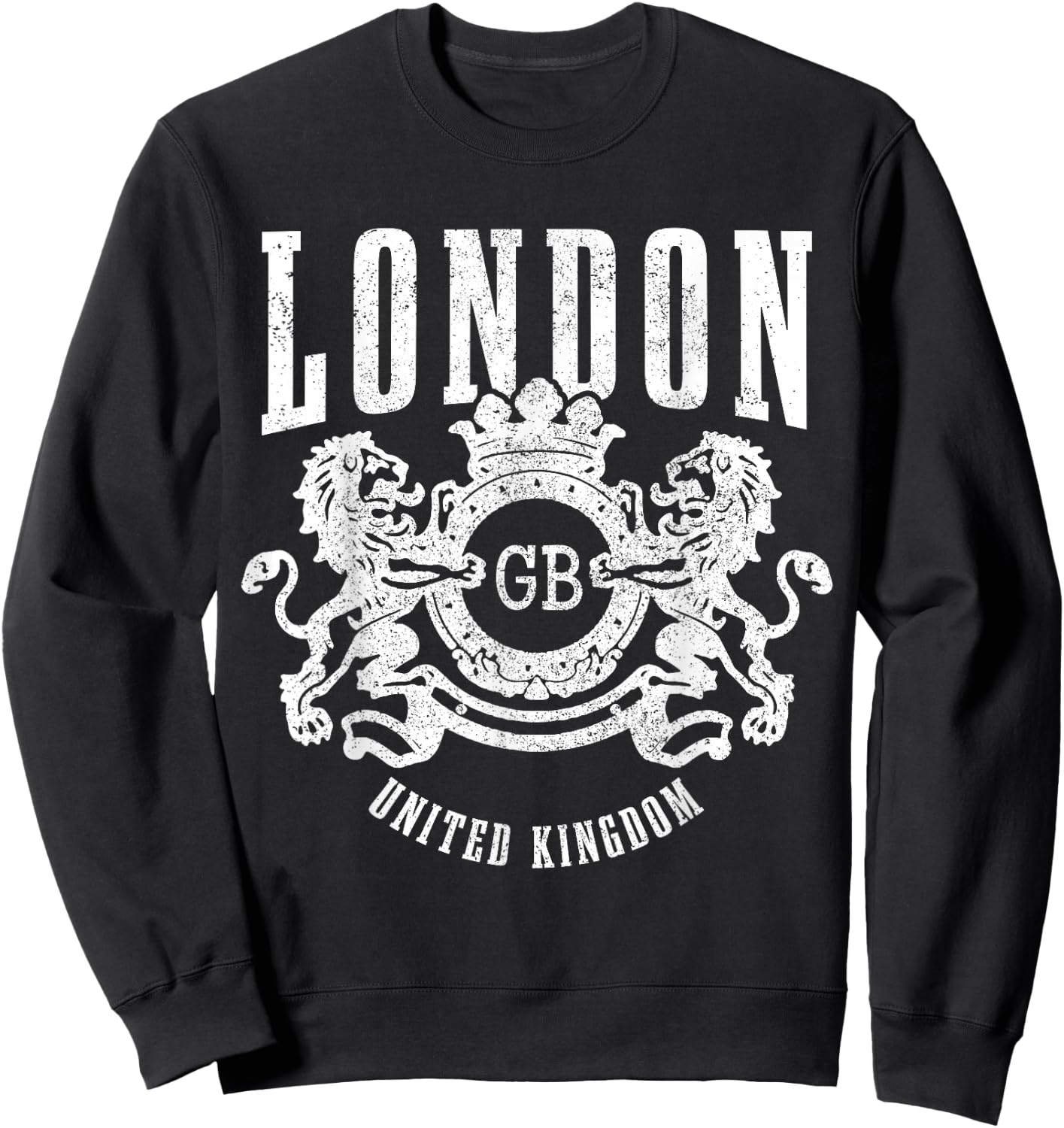 London UK Vintage GB England Great Britain Sweatshirt - Sweatshirt | Black