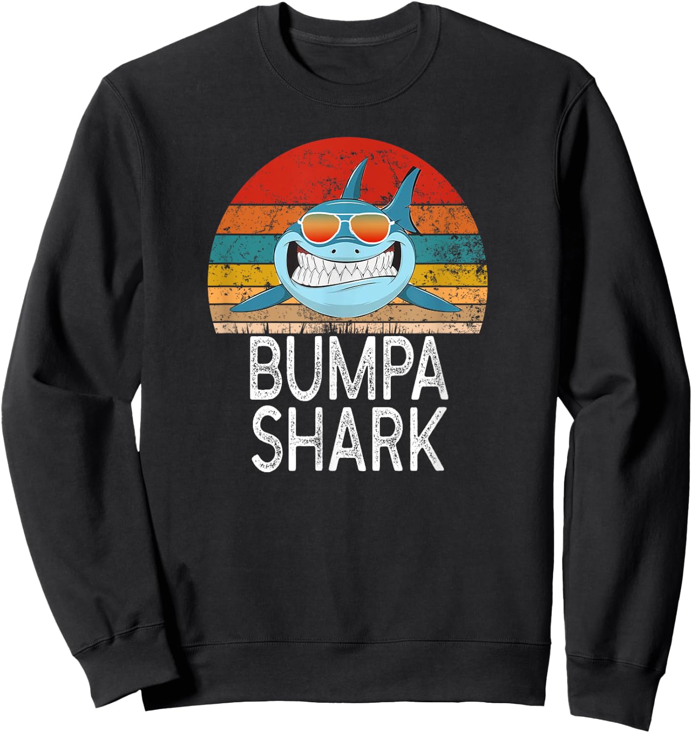 Bumpa Shark Grandpa Funny Sweatshirt - Sweatshirt | Black