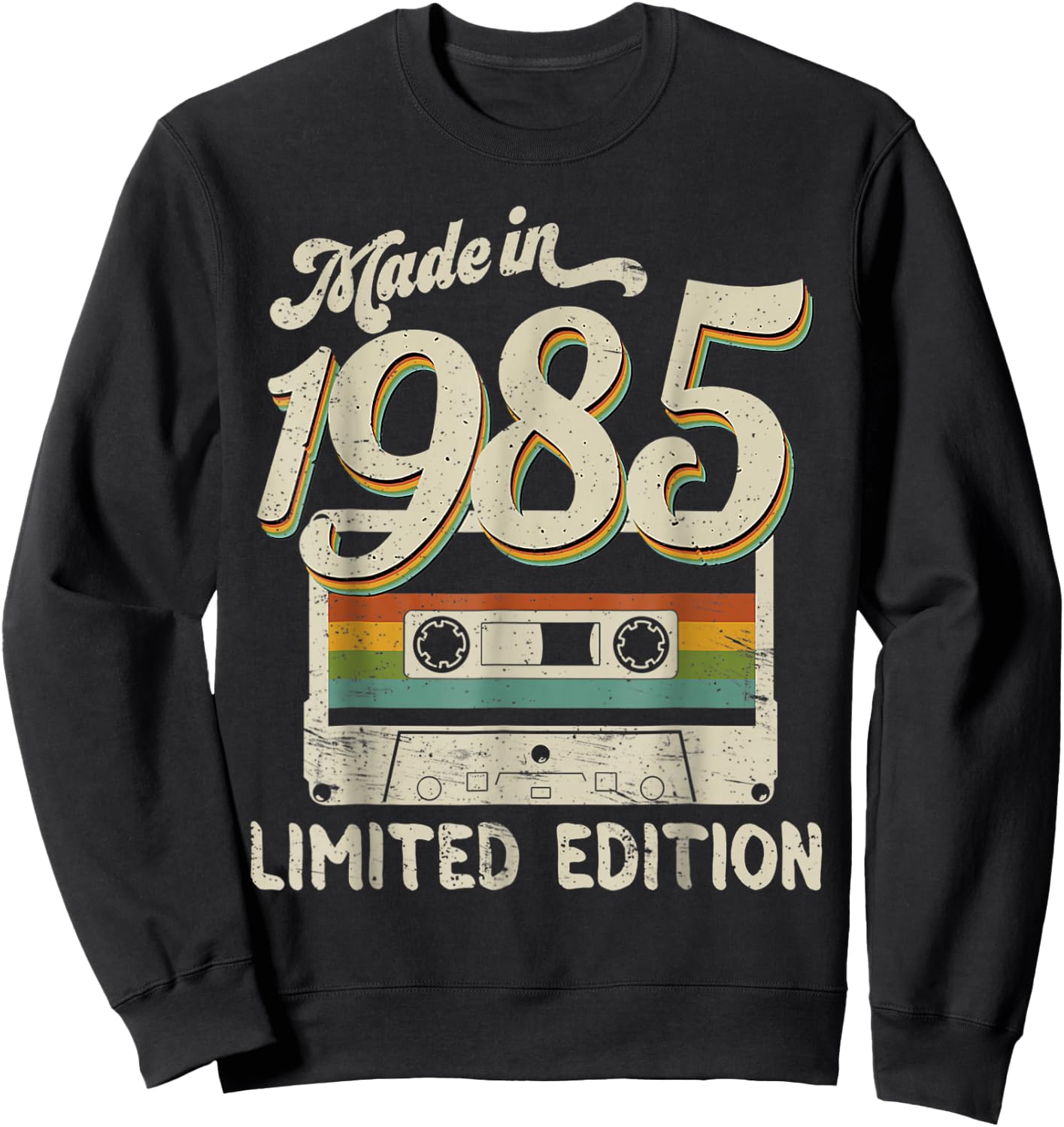 Made in 1985 Limited Edition 37th Birthday Cassette Tape Sweatshirt - Sweatshirt | Black