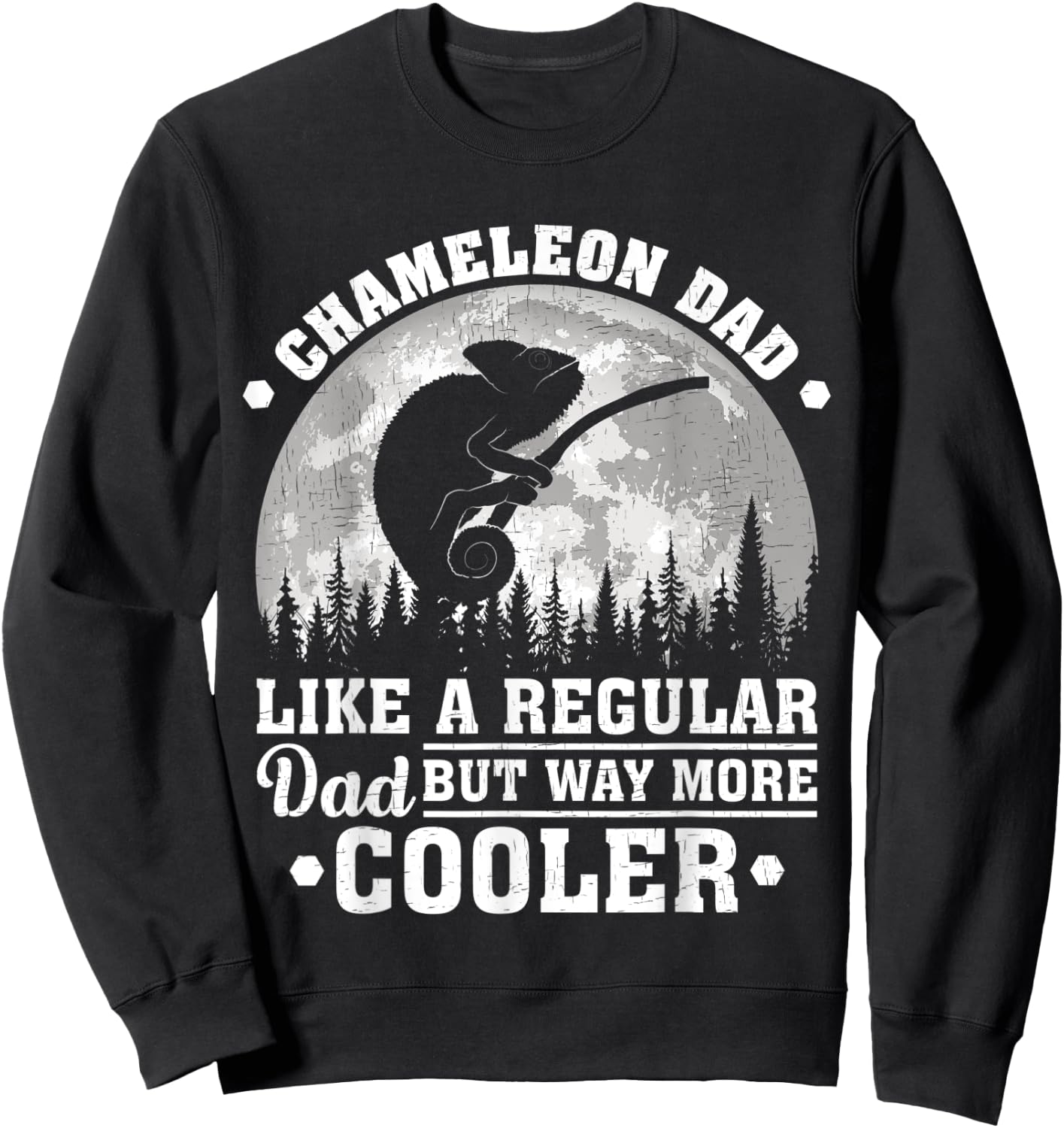 Chameleon Dad Like A Regular Dad Funny Chameleon Fathers Day Sweatshirt - Sweatshirt | Black