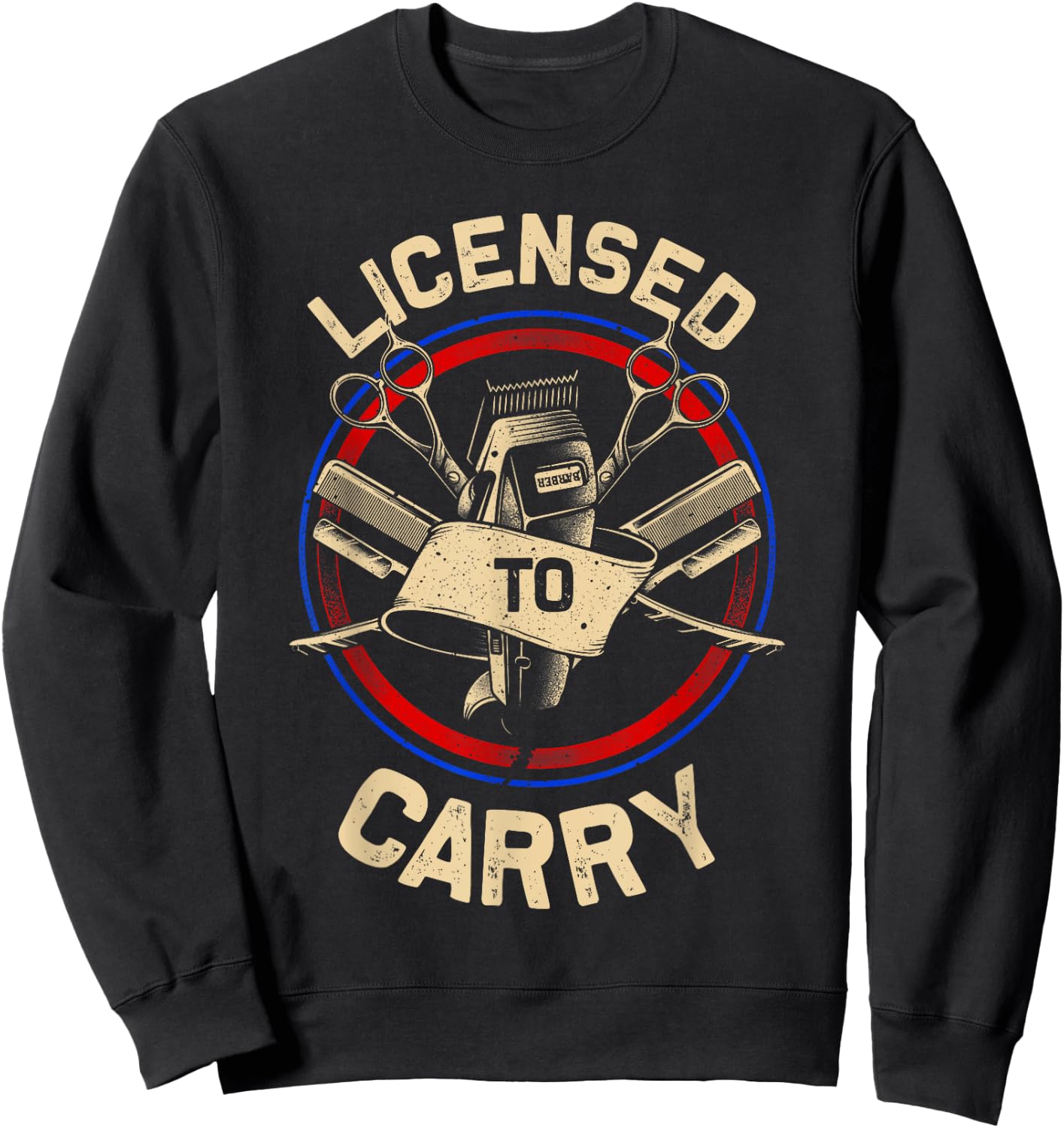 Funny Barber Designs Dad Hairstyling Stylist Tools Sweatshirt - Sweatshirt | Black