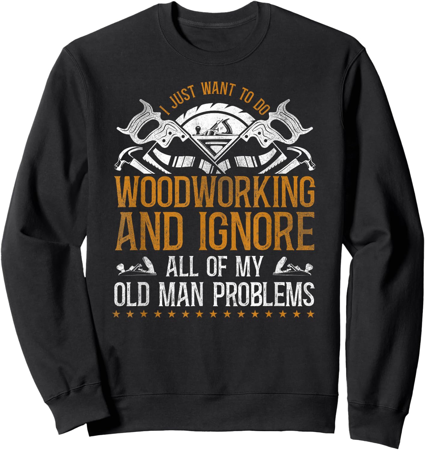 Woodworker Carpenter Tools Vintage Sweatshirt - Sweatshirt | Black