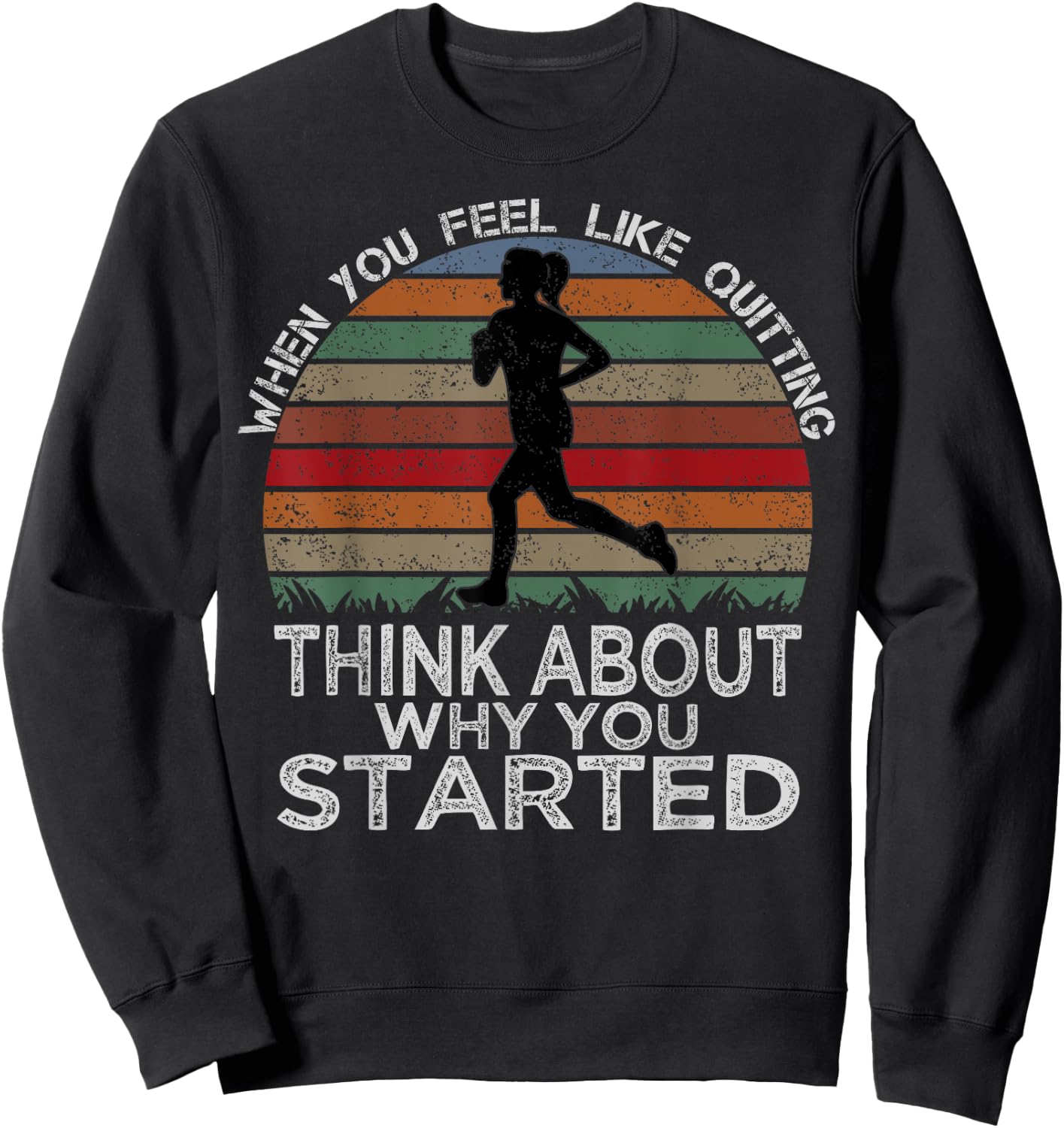 Gym Motivation Workout Fitness Inspirational Gift Sweatshirt - Sweatshirt | Black