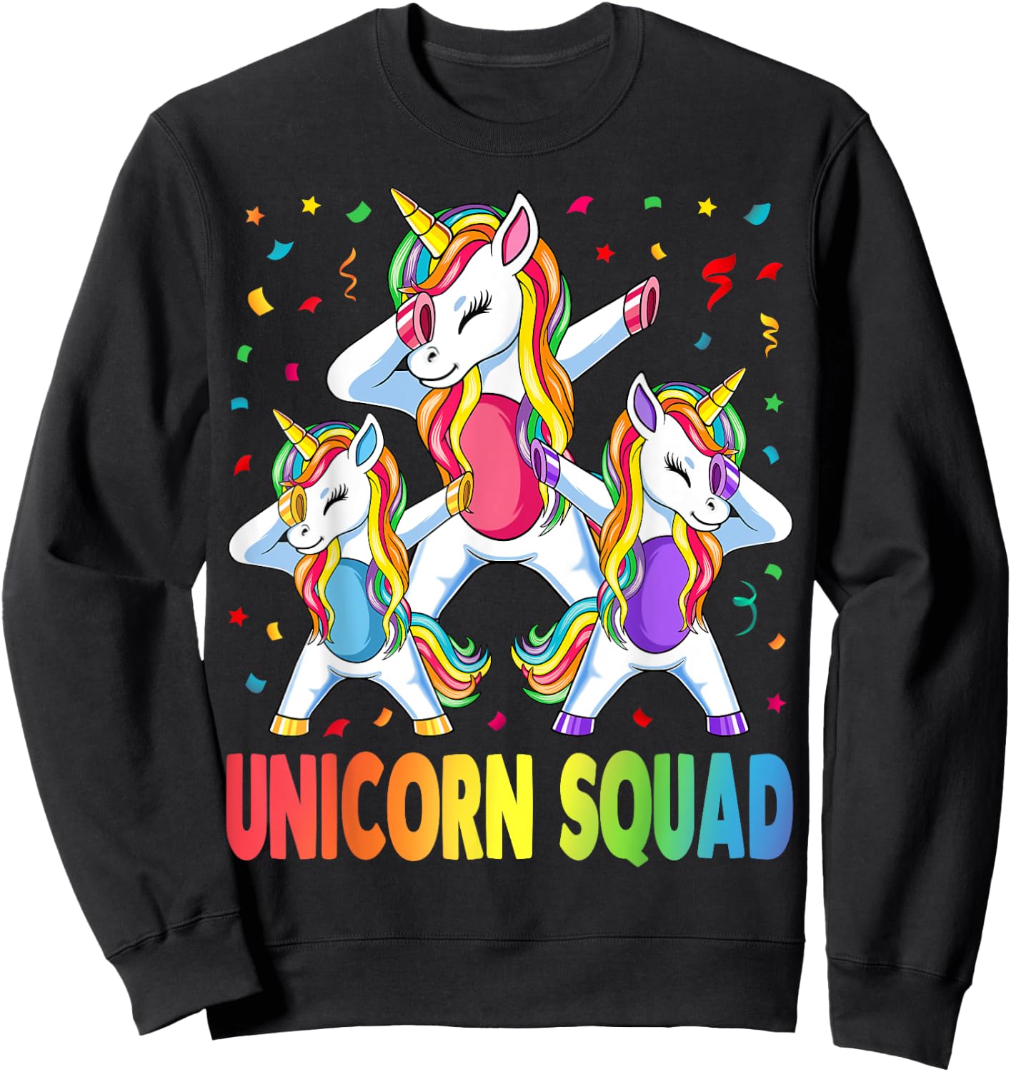 Unicorn Squad Shirt, Unicorn Gifts , Black Sweatshirt - Sweatshirt | Black