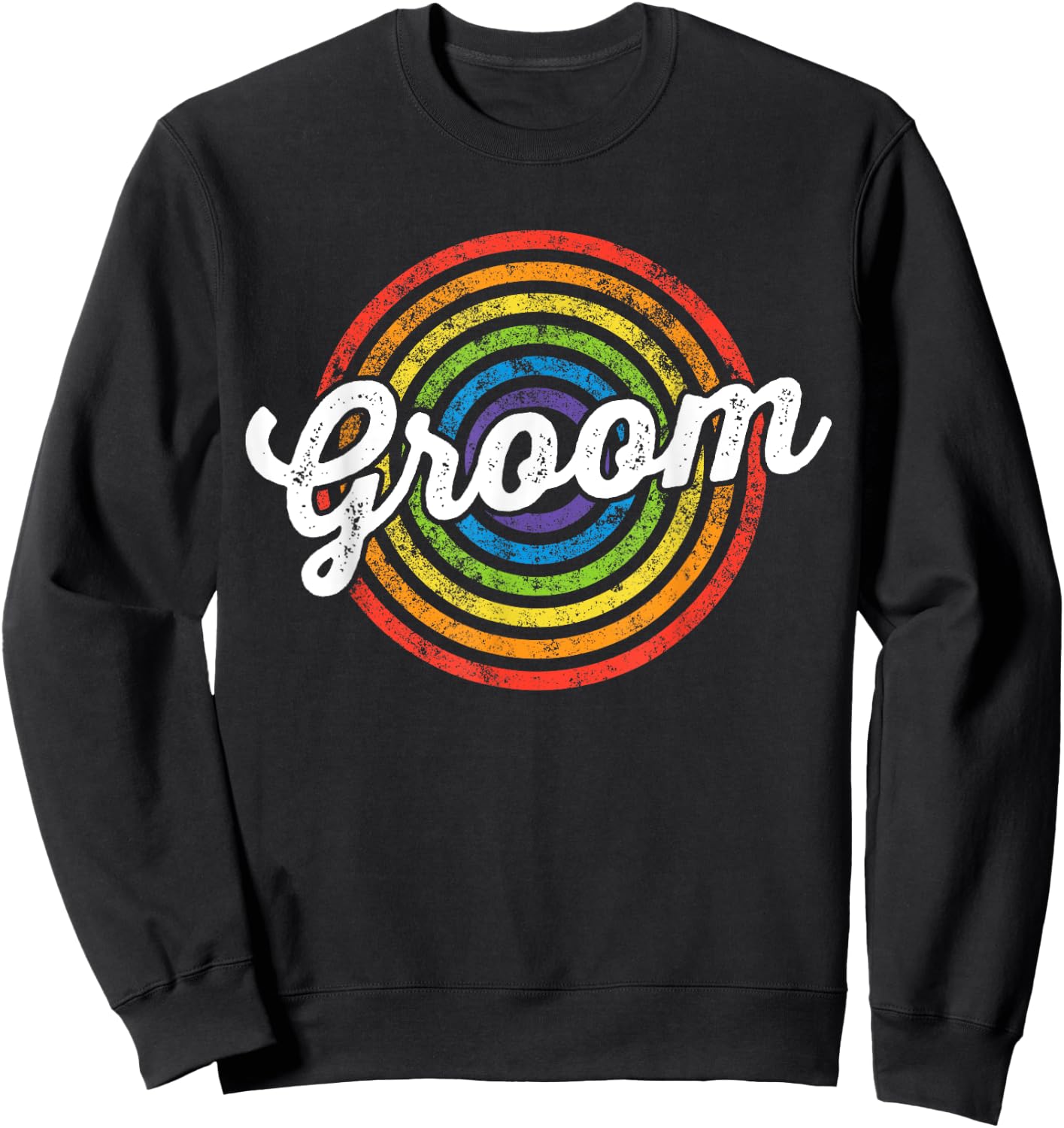Groom Bachelor Party LGBT Same Sex Gay Wedding Husband Sweatshirt - Sweatshirt | Black