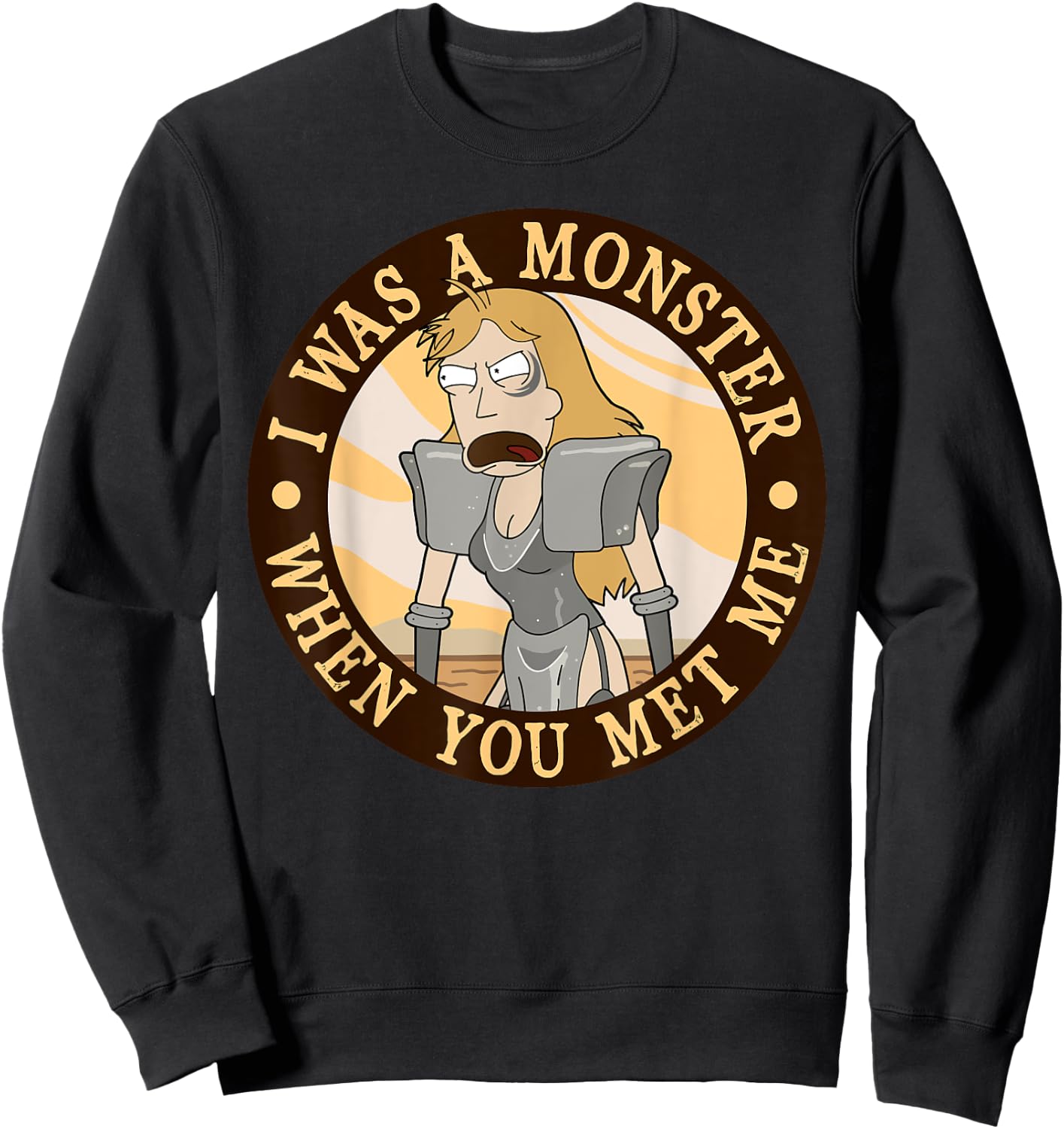 Mademark x Rick and Morty - Rick and Morty Summer Monster Sweatshirt - Sweatshirt | Black