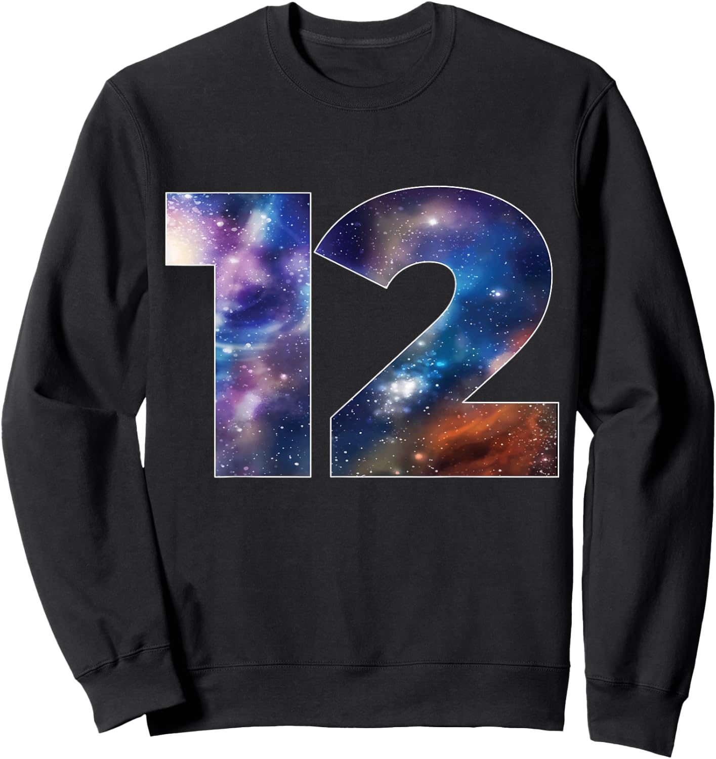 Galaxy 12 Year Old 12th Birthday Space Themed Astronaut Boy Sweatshirt - Sweatshirt | Black