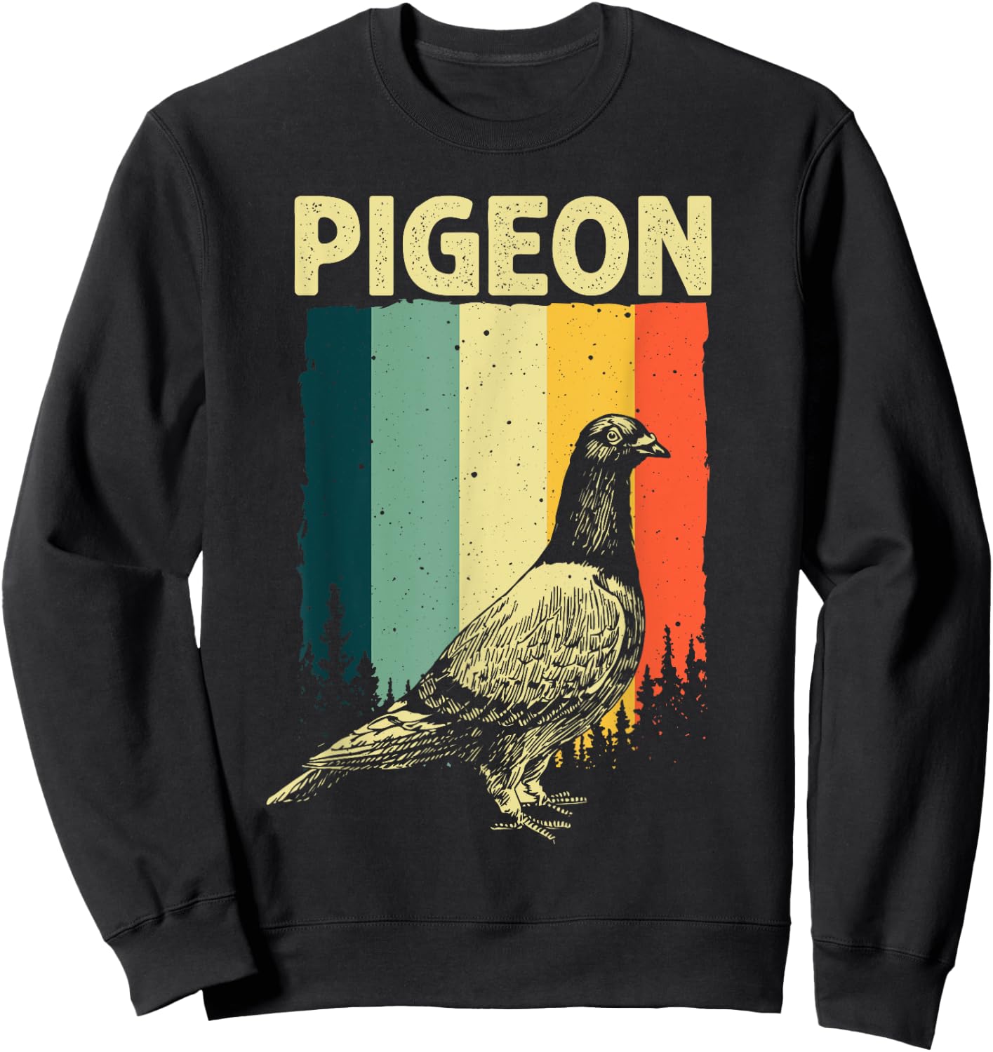 Funny Pigeon Design Women Pigeon Costume Bird Lovers Sweatshirt - Sweatshirt | Black