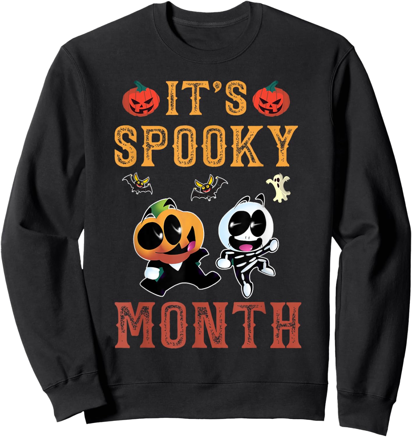 It's Spooky Month Retro for Boy kids Sweatshirt - Sweatshirt | Black