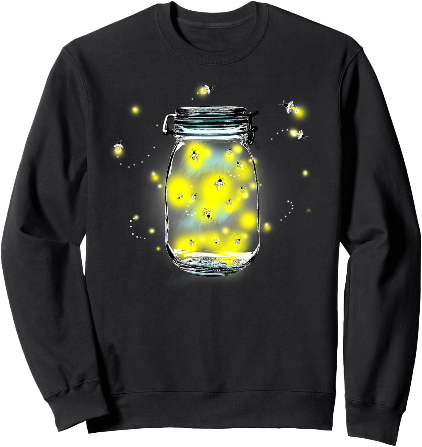 Mason Jar Fireflies Sweatshirt - Sweatshirt | Black
