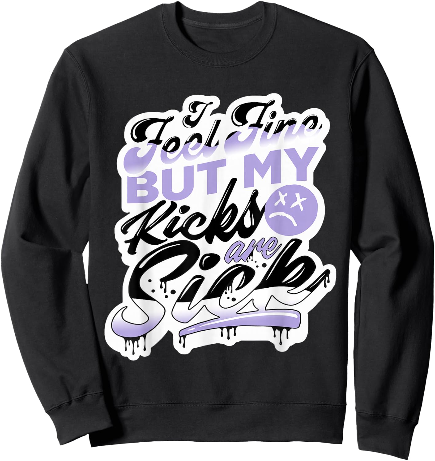 11 Low Pure Violet Feel Fine Shoes Drip Pure Violet 11s Sweatshirt - Sweatshirt | Black