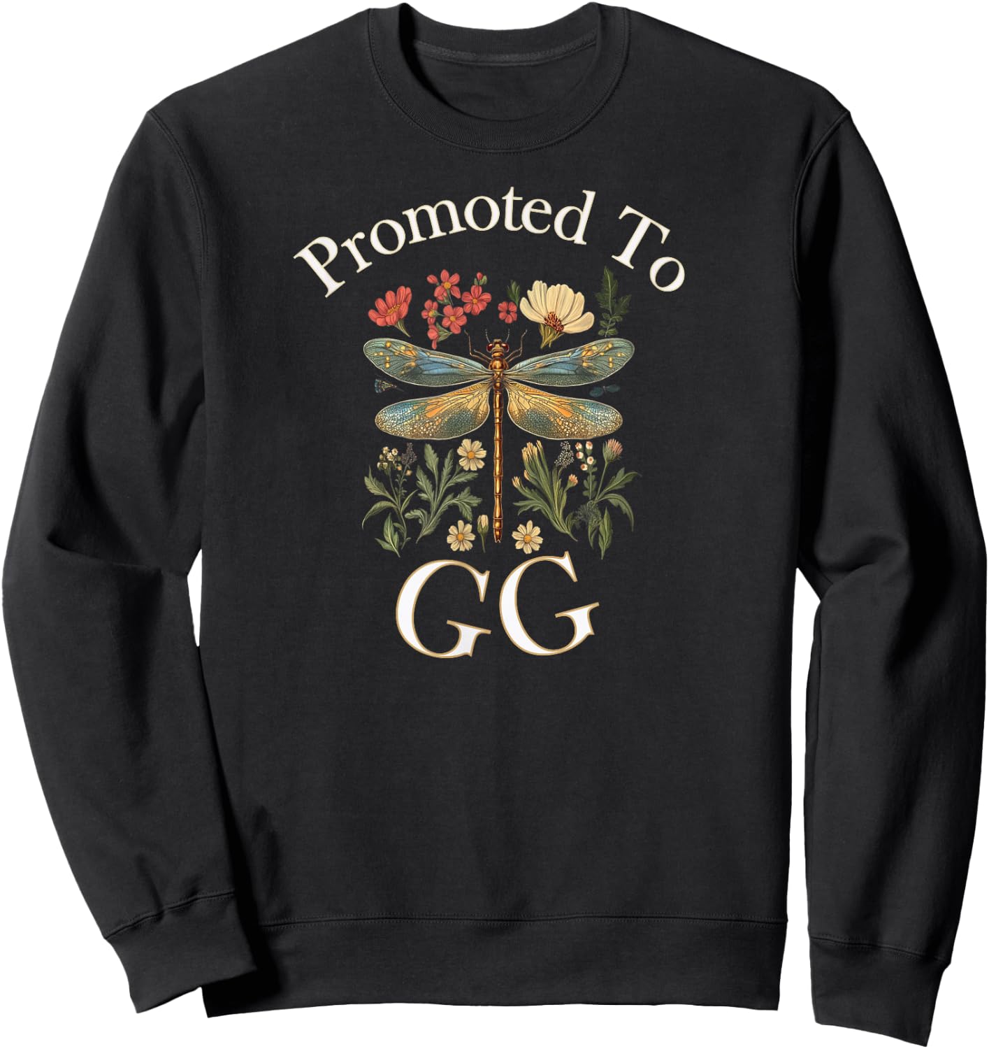 GG Shirt Promoted To GiGi GG Great Grandmother Gift Sweatshirt - Sweatshirt | Black