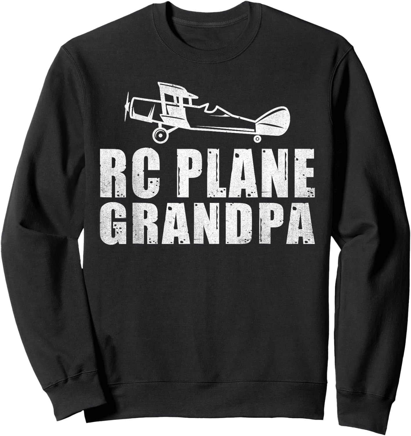 RC Plane Flying RC Plane Grandpa Sweatshirt - Sweatshirt | Black