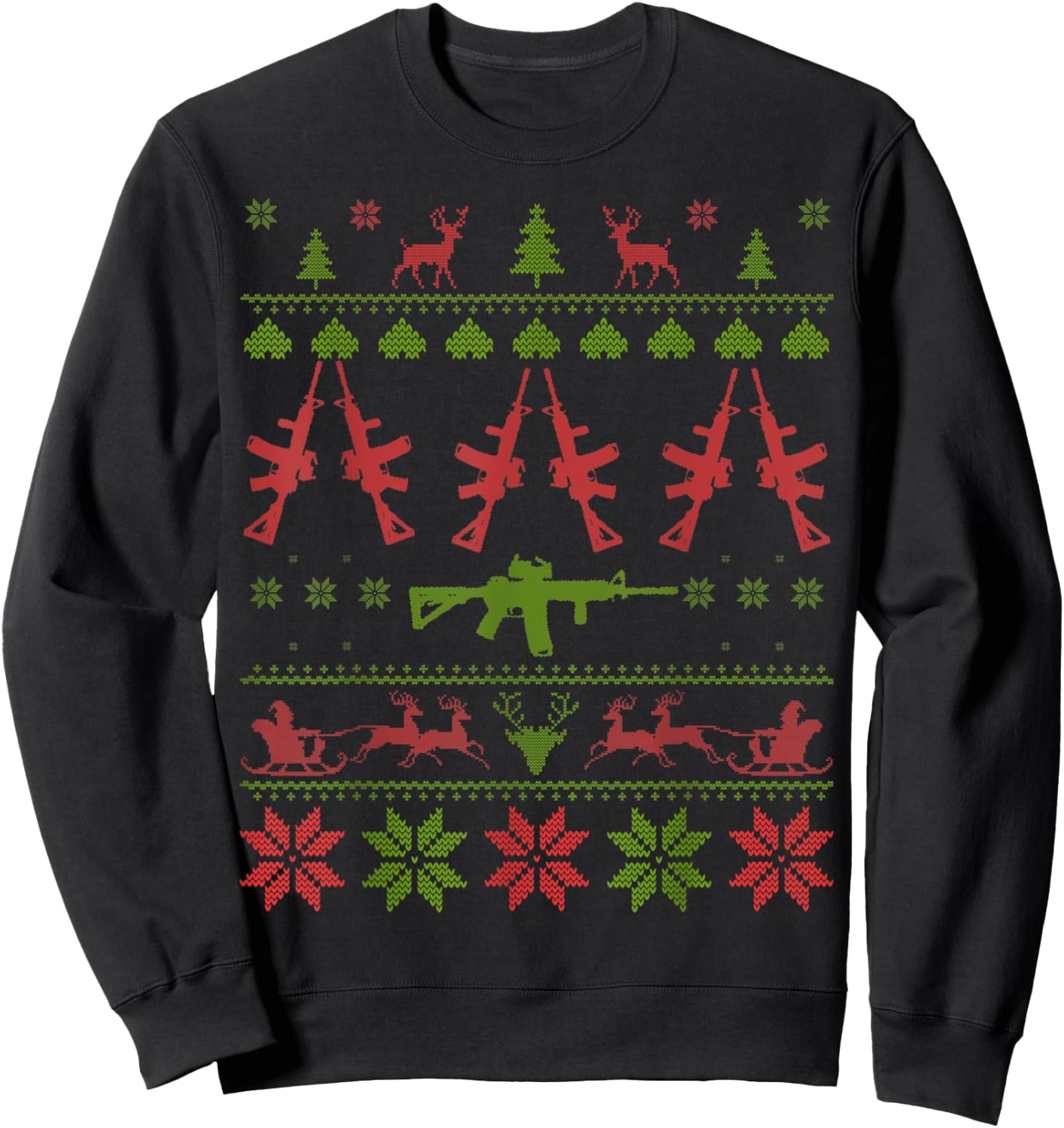 AR15 Ugly Christmas Sweatshirt - Sweatshirt | Black