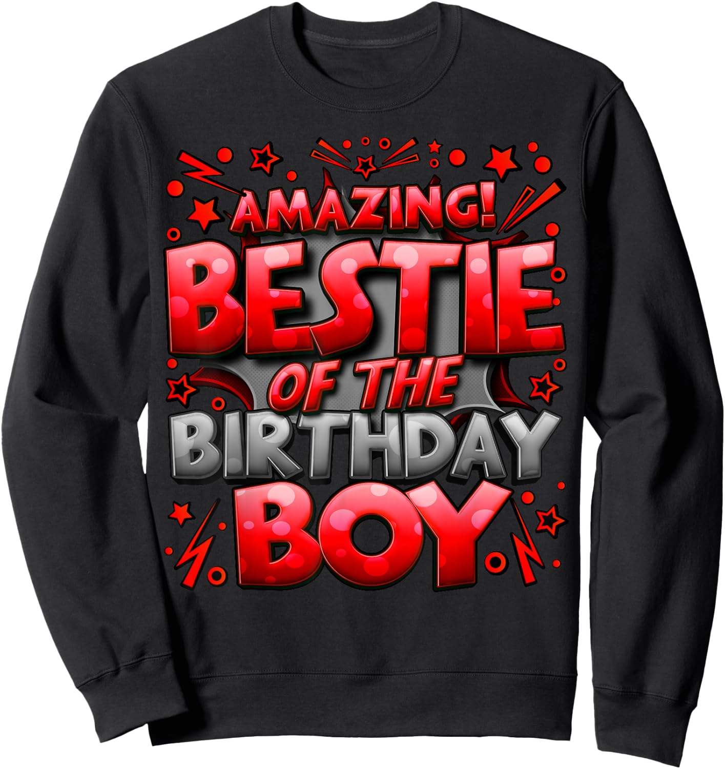 Best Friend of the Birthday Boy Matching Family Bestie Sweatshirt - Sweatshirt | Black