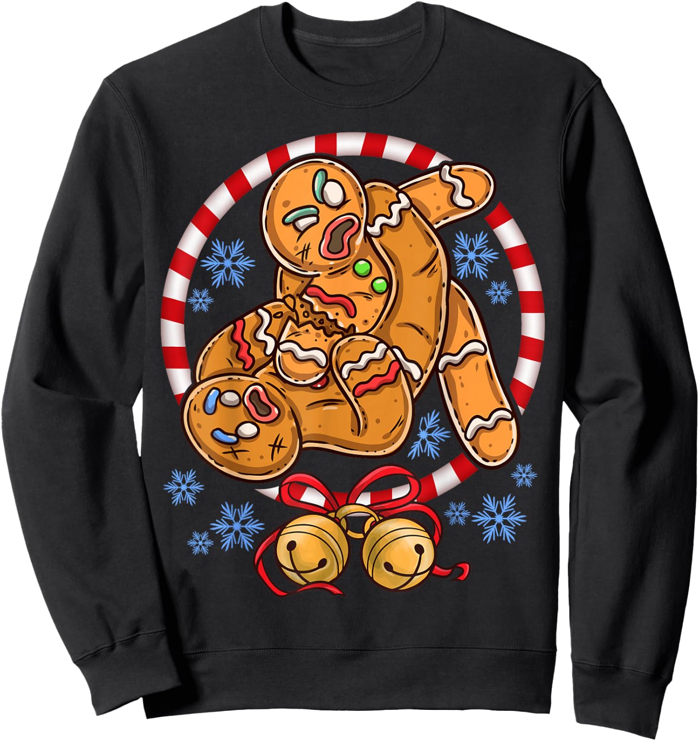Gingerbread Cookies Christmas Funny Fighting Wrestling Sweatshirt - Sweatshirt | Black