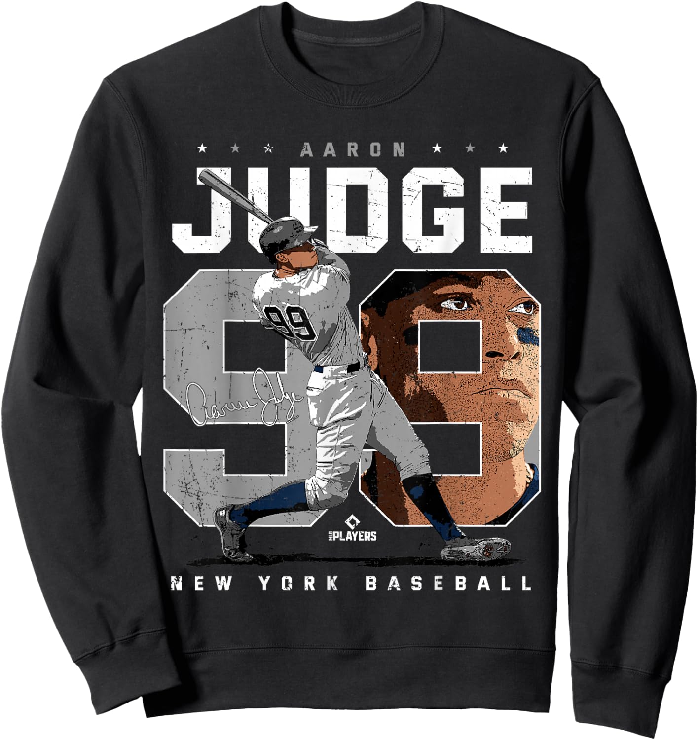 Aaron Judge Number Portrait Baj New York MLBPA Small Sweatshirt - Sweatshirt | Black