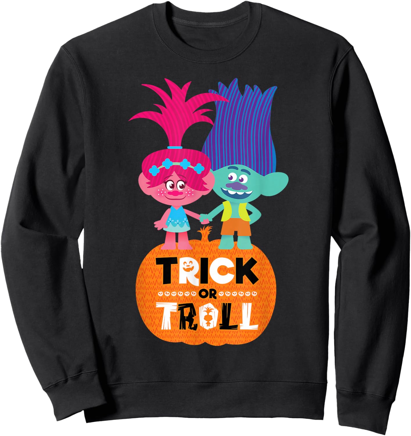 DreamWorks Trolls Happy Halloween Sweatshirt - Sweatshirt | Black