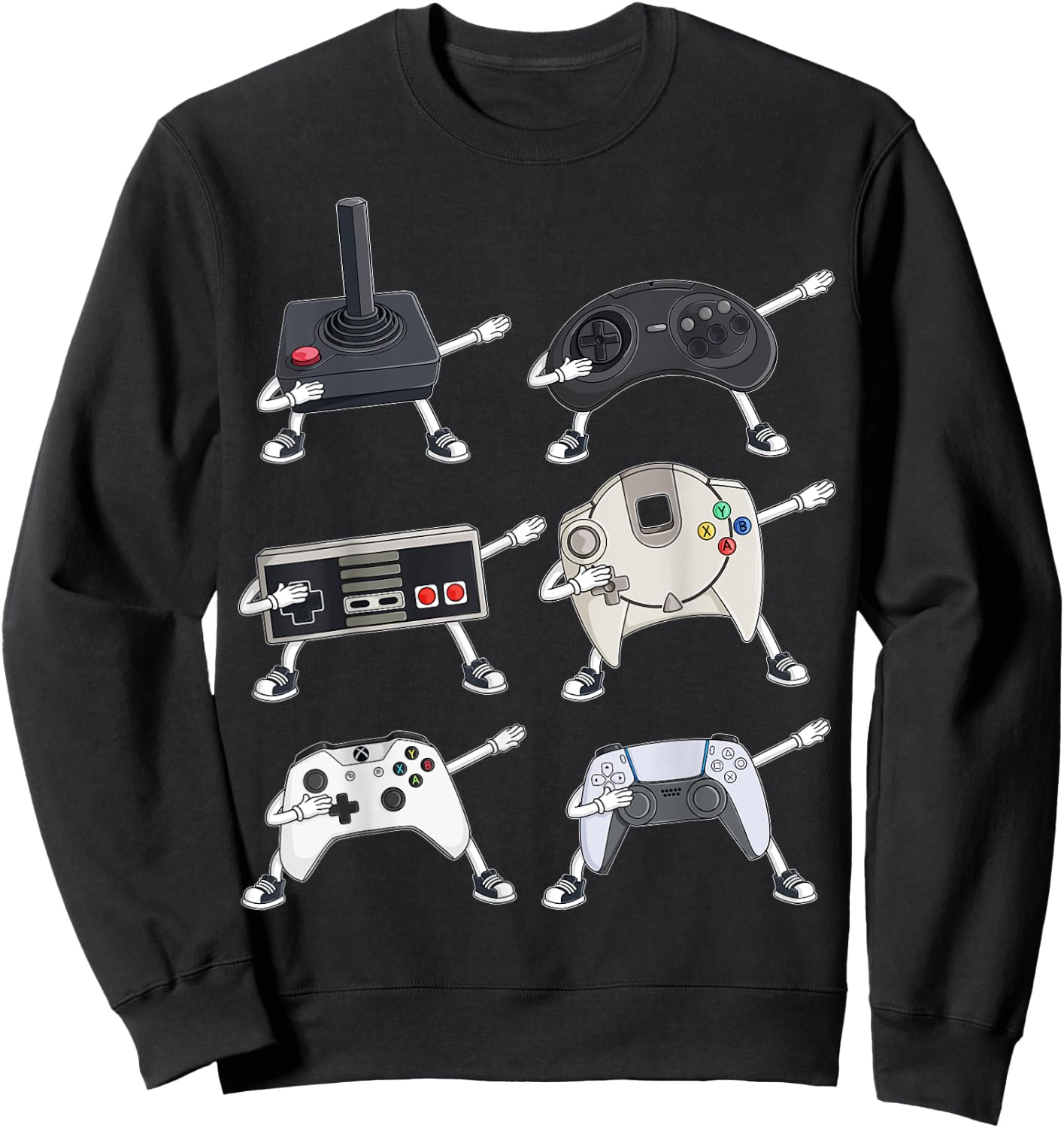 Dabbing Video Gamer Controllers Funny Boys Kids Gamer Dab Sweatshirt - Sweatshirt | Black