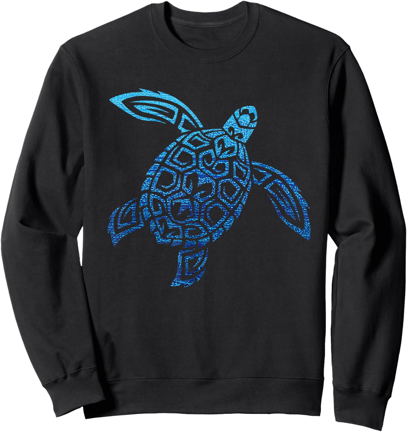Hawaiian Sea Turtle Tribal Polynesian Pacific Souvenir Sweatshirt - Sweatshirt | Black