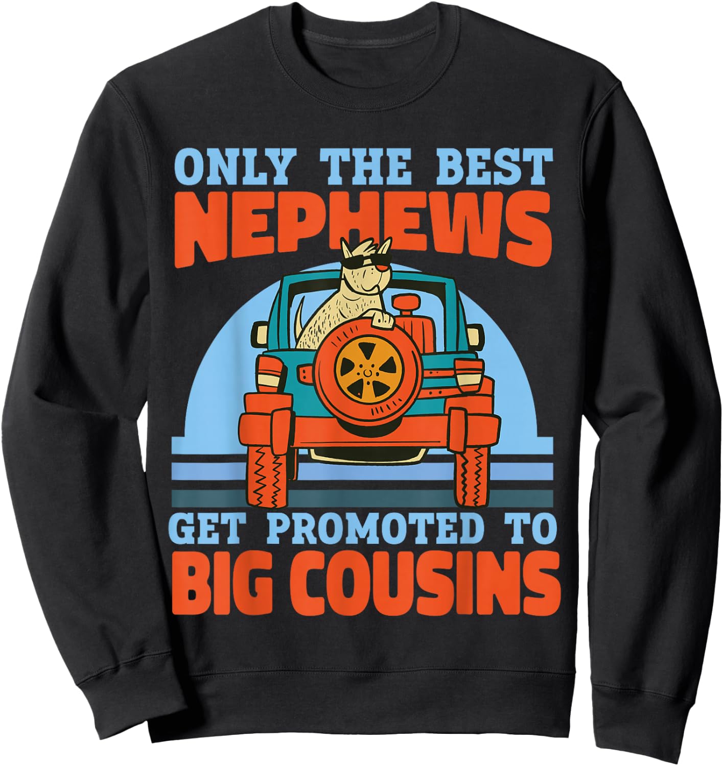 Only The Best Nephews Get Promoted To Big Cousin Sweatshirt - Sweatshirt | Black