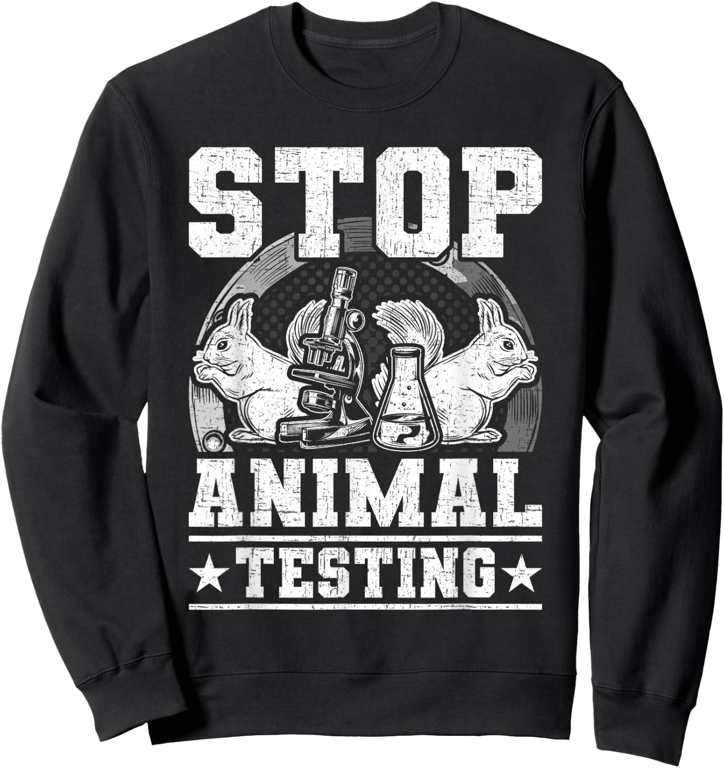Stop animal testing animal lovers Sweatshirt - Sweatshirt | Black
