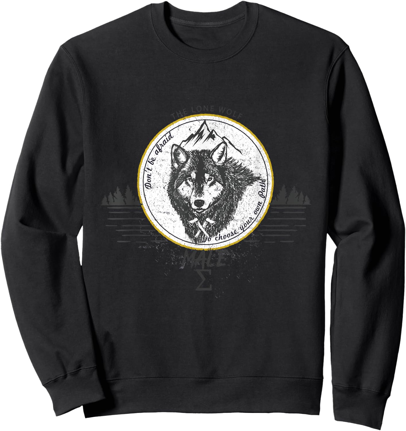 Sigma male | The Lone Wolf Sweatshirt - Sweatshirt | Black