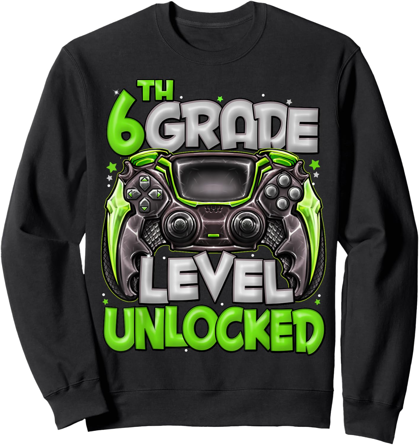 6th Grade Level Unlocked Game On 6th Grade Back To School Sweatshirt - Sweatshirt | Black