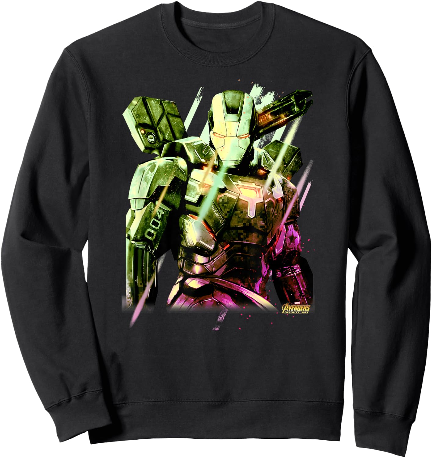 Marvel Infinity War Abstract War Machine Color Pop Sweatshirt - Sweatshirt | Black