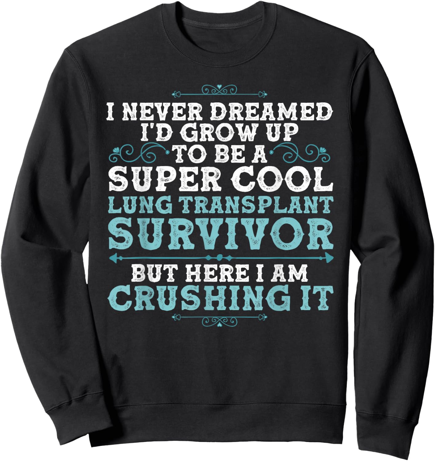 Funny Lung Transplant Design Women Organ Transplant Sweatshirt - Sweatshirt | Black