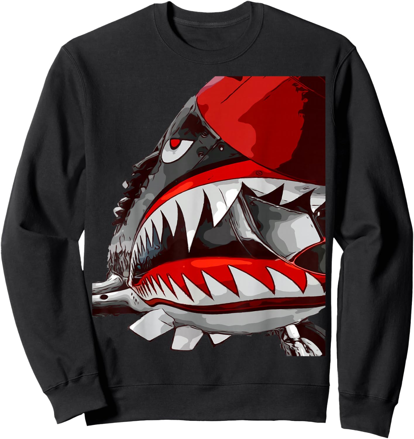 American WW2 Planes P-40 Warhawk Sweatshirt - Sweatshirt | Black