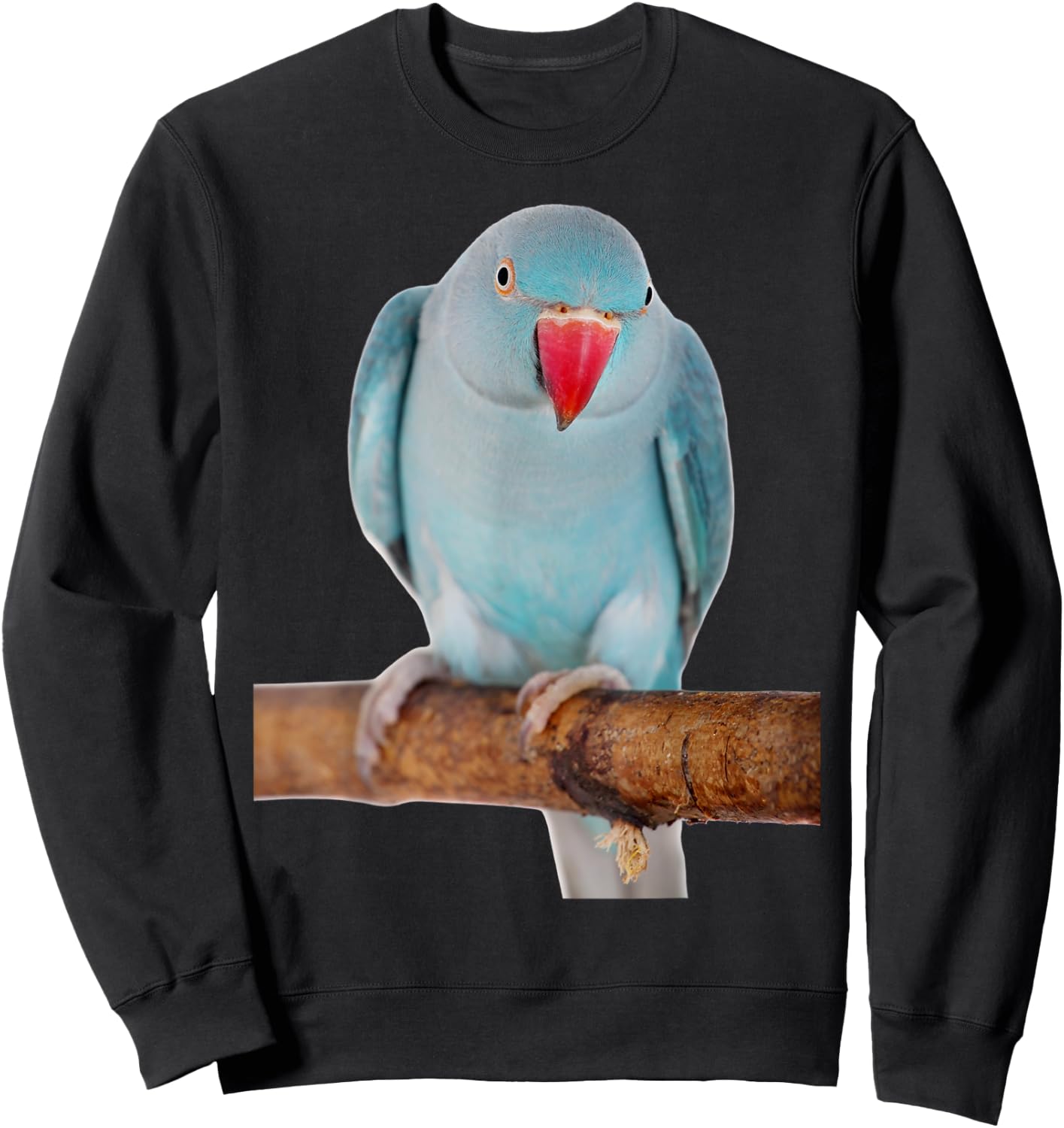 Blue indian Ringneck Parrot Bird humor for Parrot lovers Sweatshirt - Sweatshirt | Black
