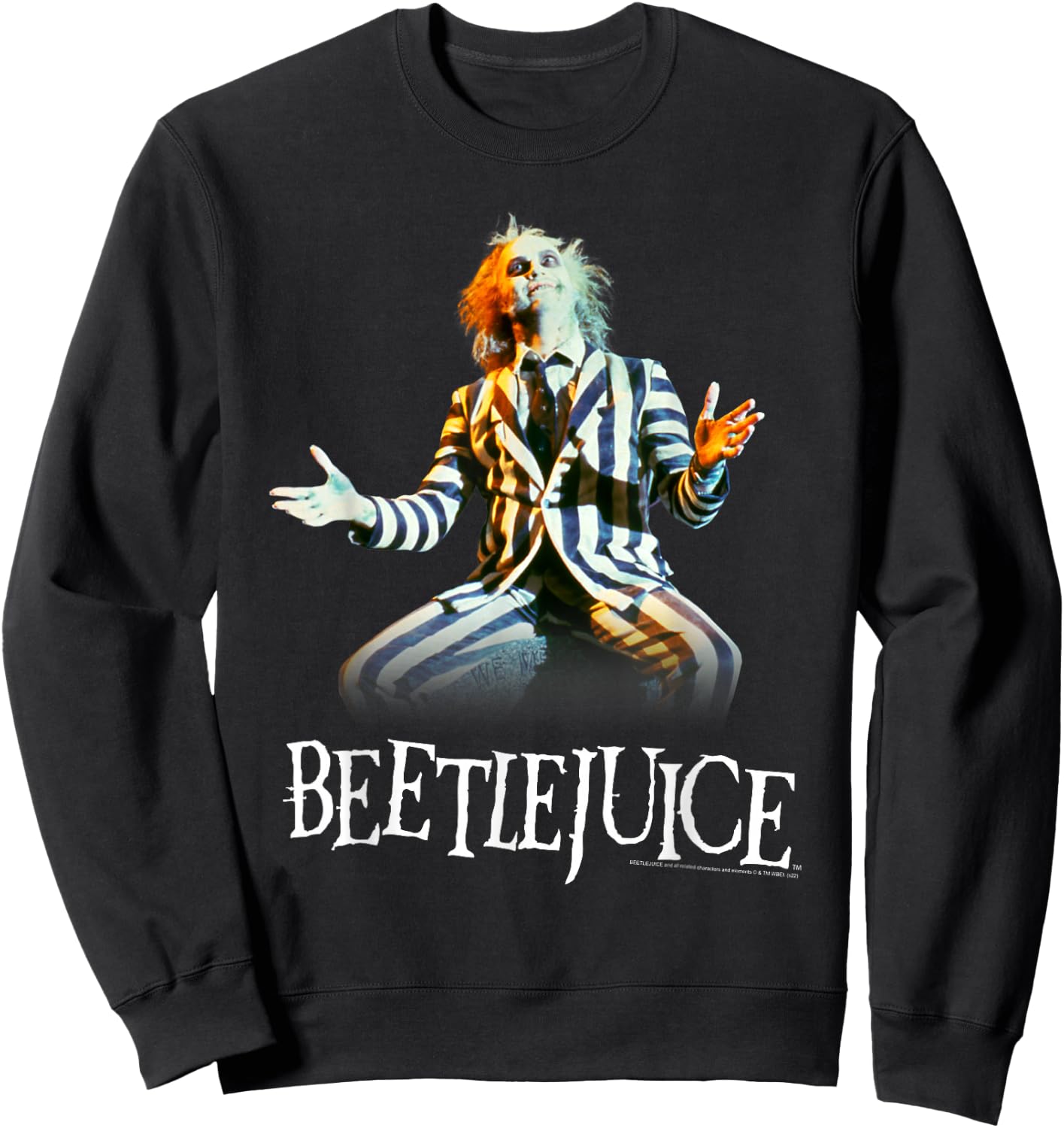 Beetlejuice Sitting Beetlejuice Portrait Movie Sweatshirt - Sweatshirt | Black