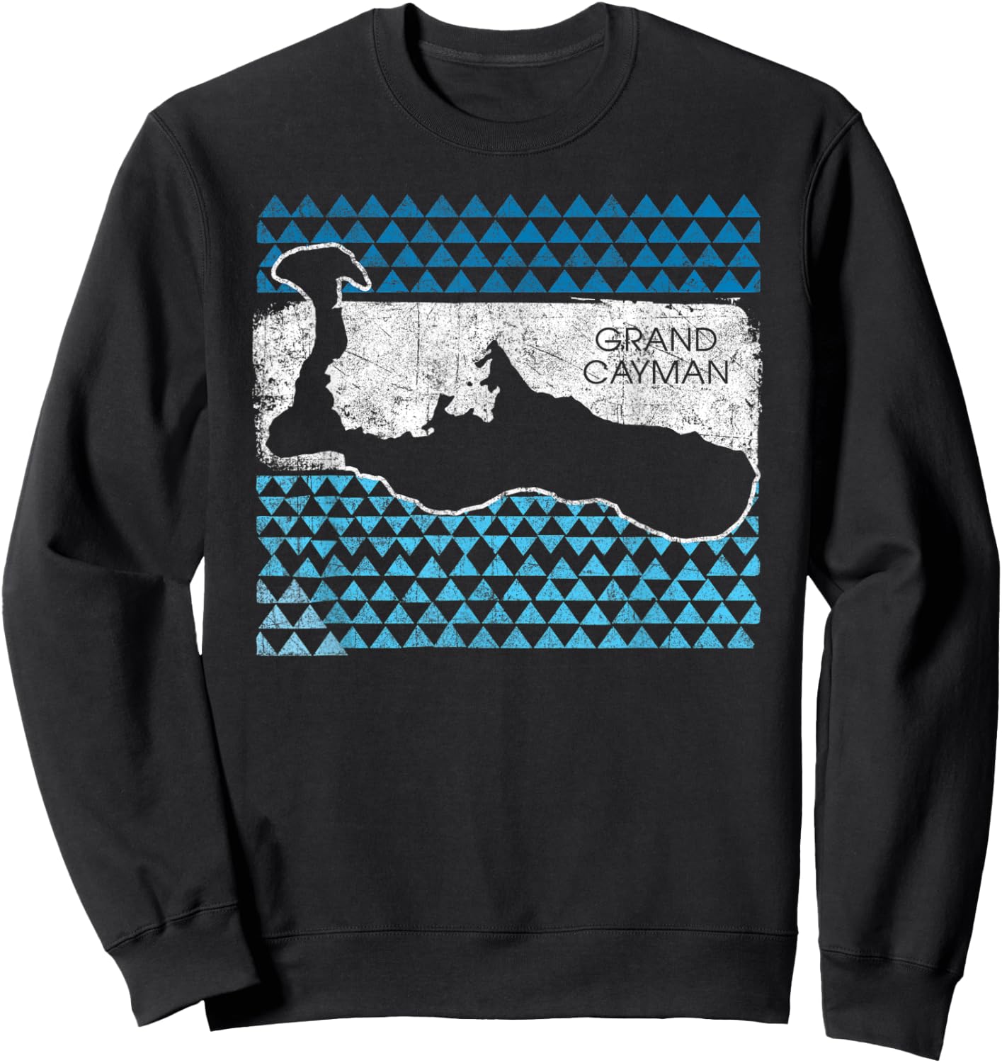 Retro Grand Cayman Islands Beach Cruise Vacation Souvenir Sweatshirt - Sweatshirt | Black
