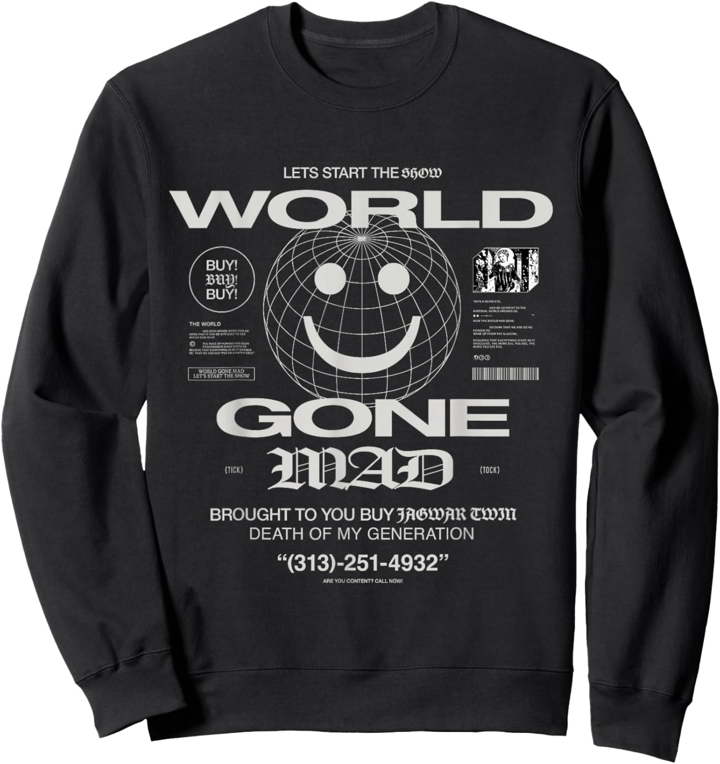 "World Gone Mad" Sweatshirt - Sweatshirt | Black