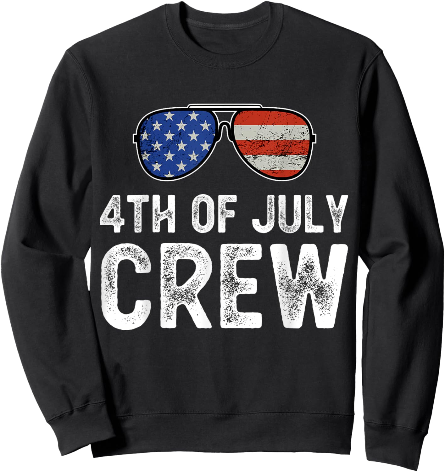 4th of July Crew Matching Family Outfits Men Women Kids Fun Sweatshirt - Sweatshirt | Black