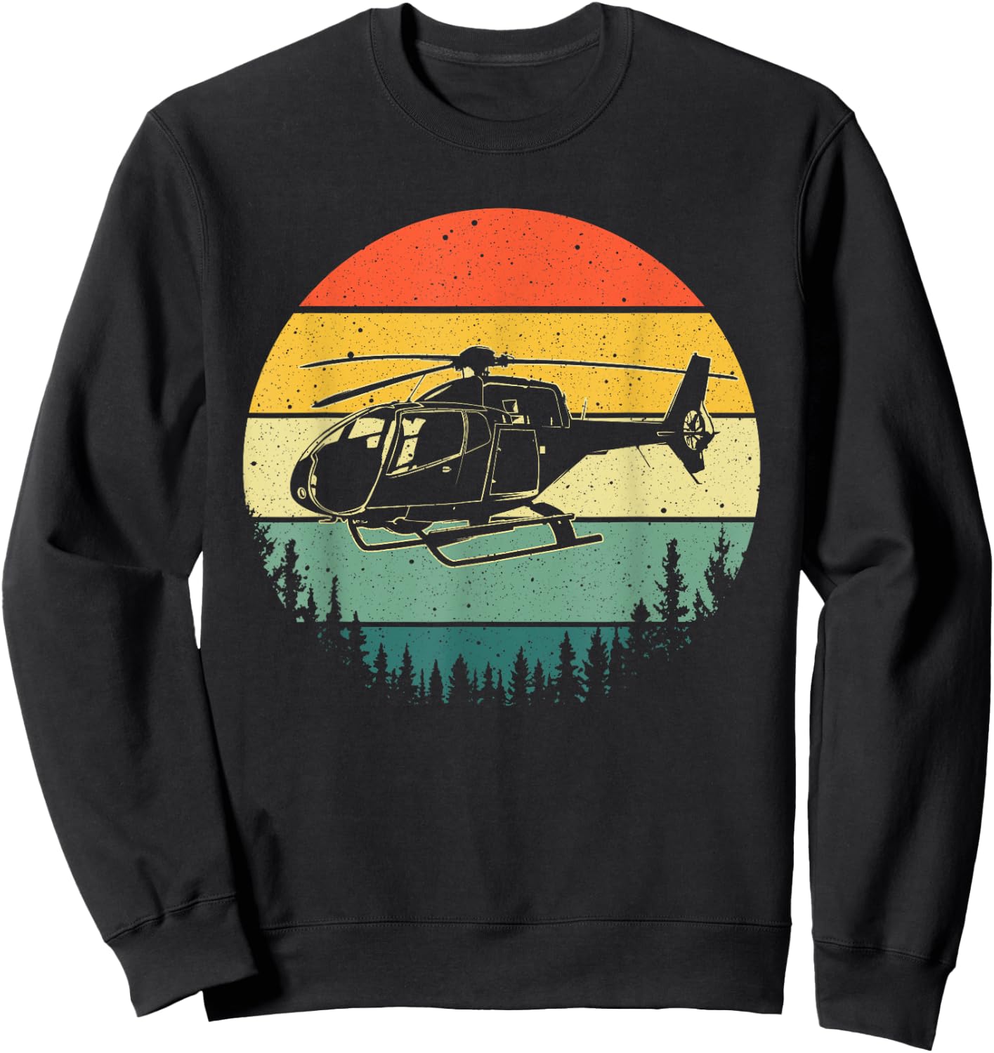 Cute Helicopter Art Women Aviator Helicopter Pilot Sweatshirt - Sweatshirt | Black